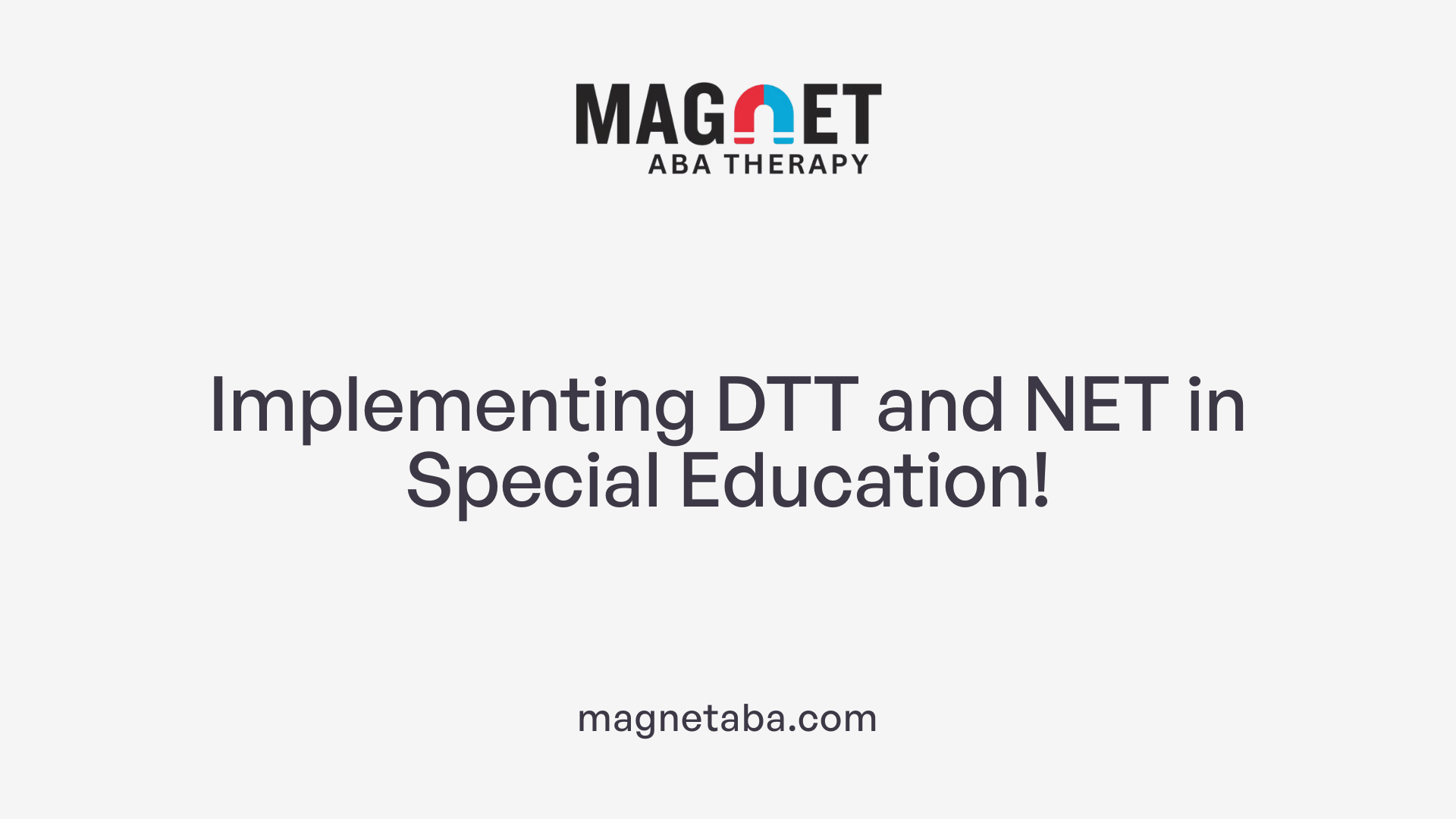 Implementing DTT and NET in Special Education!