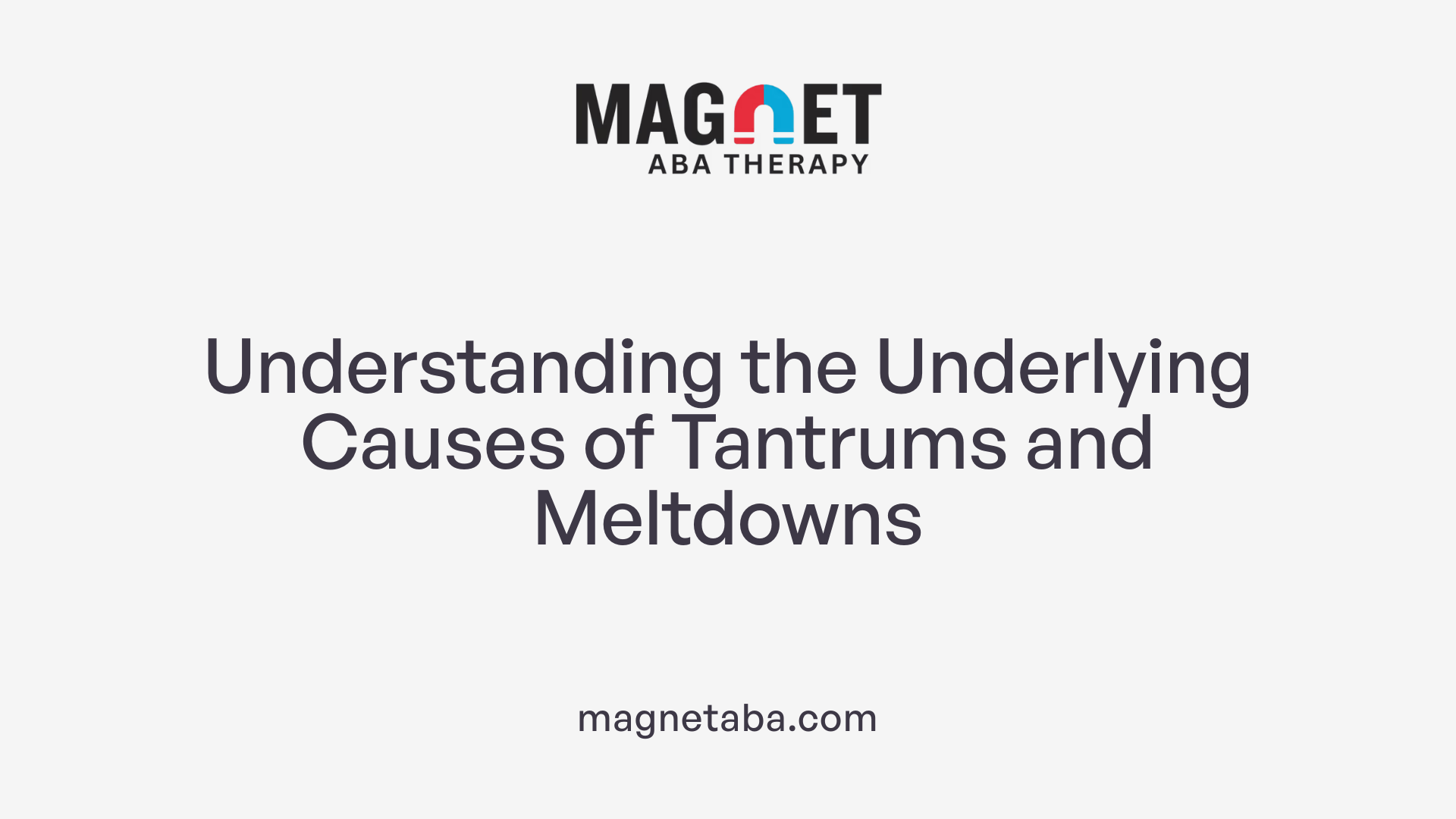 Understanding the Underlying Causes of Tantrums and Meltdowns