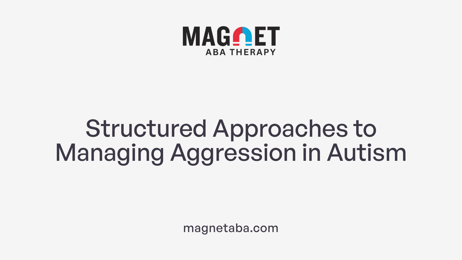 Structured Approaches to Managing Aggression in Autism