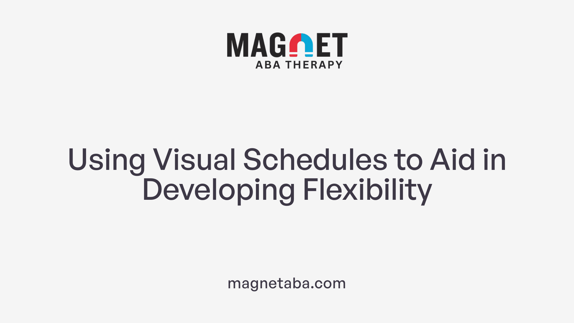 Using Visual Schedules to Aid in Developing Flexibility