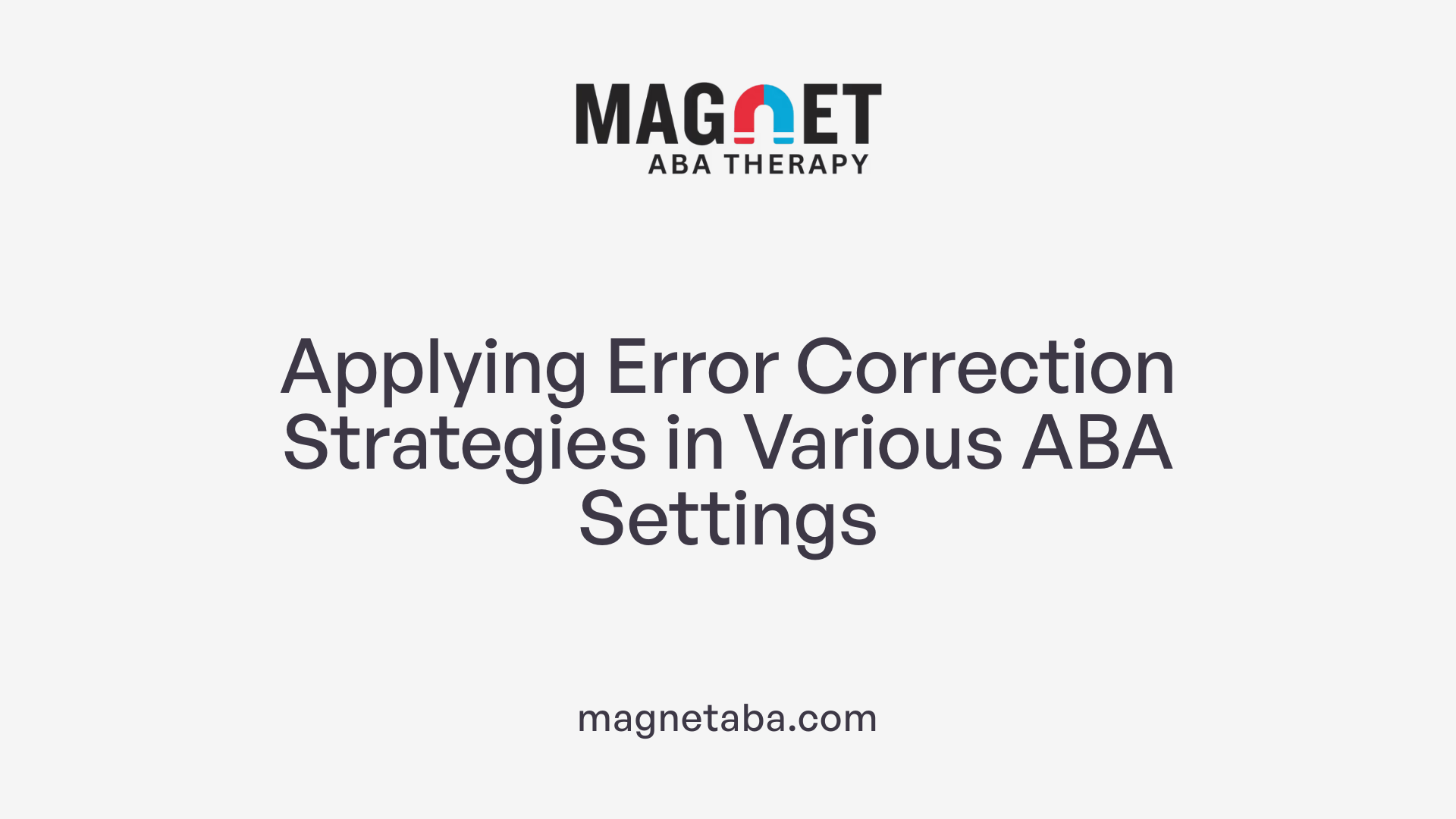 Applying Error Correction Strategies in Various ABA Settings