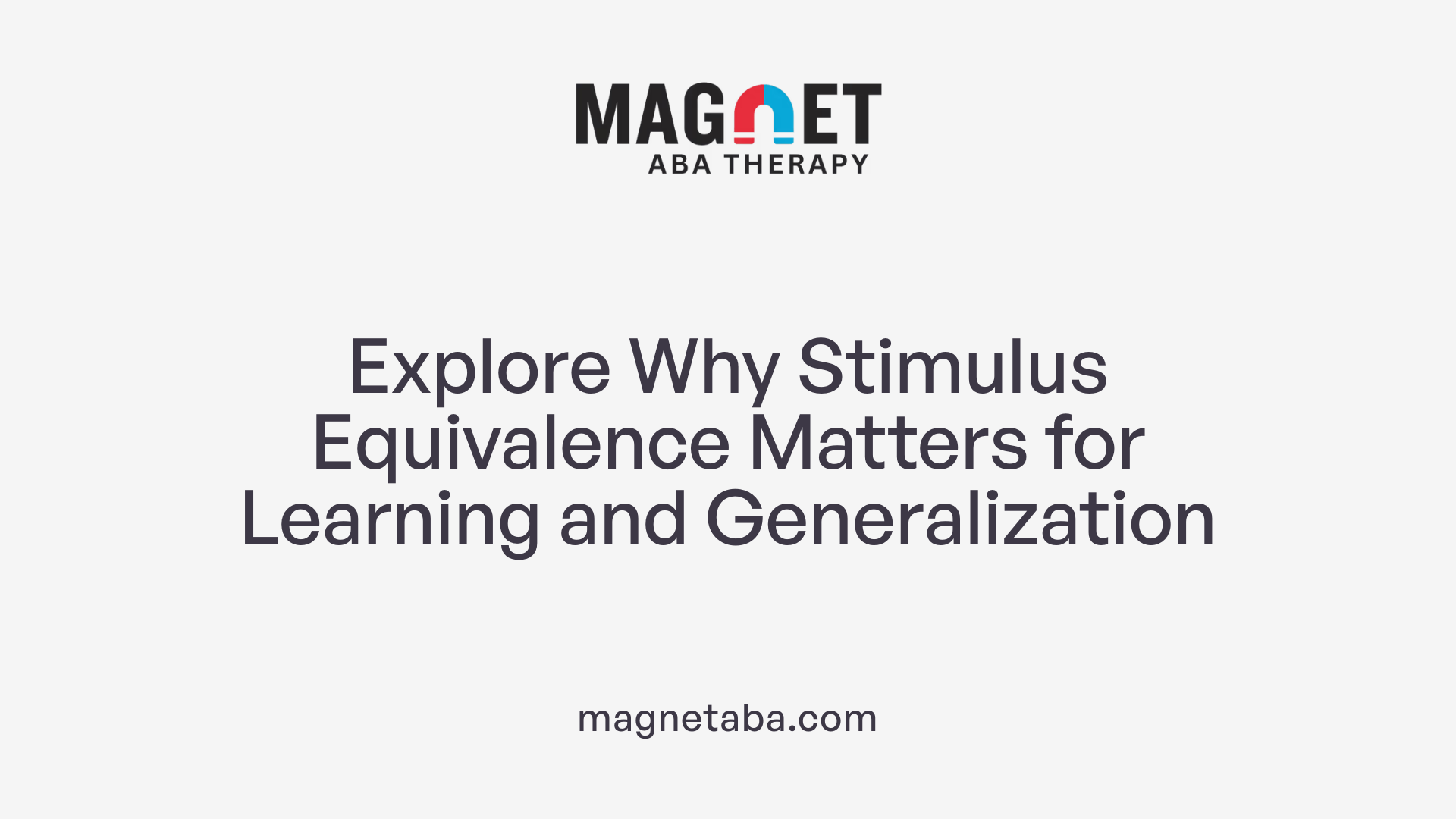 Explore Why Stimulus Equivalence Matters for Learning and Generalization