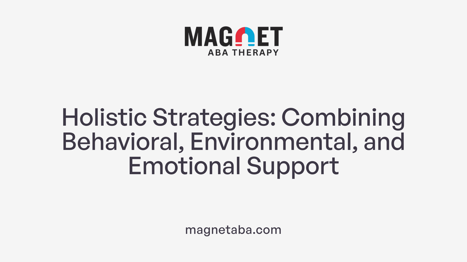 Holistic Strategies: Combining Behavioral, Environmental, and Emotional Support