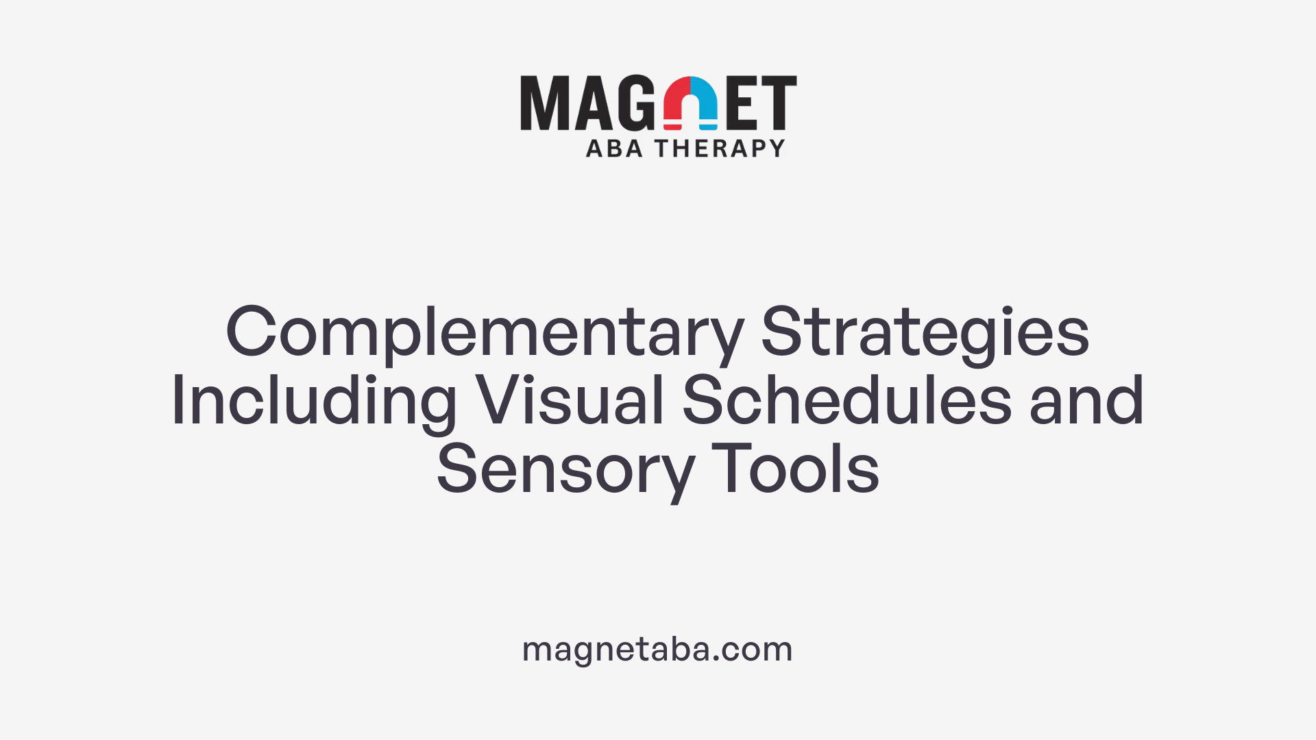 Complementary Strategies Including Visual Schedules and Sensory Tools