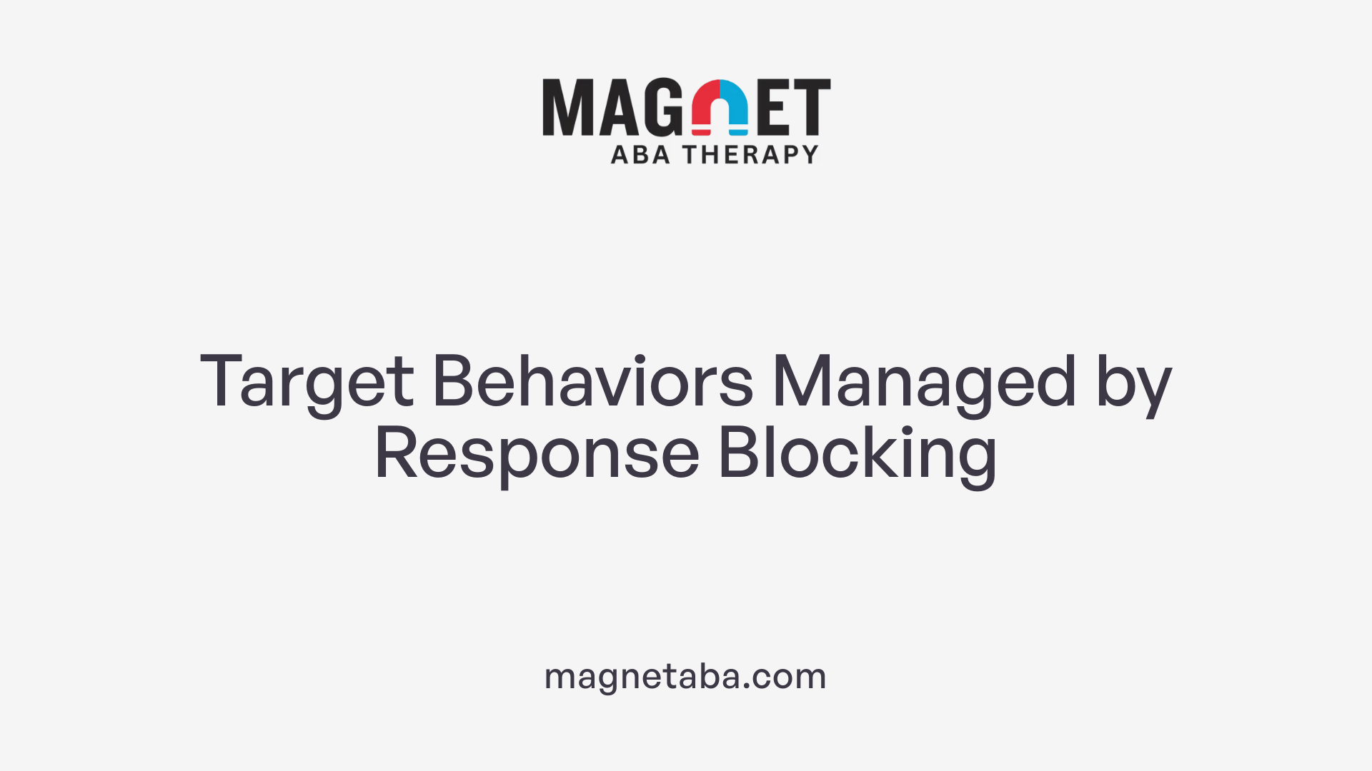 Target Behaviors Managed by Response Blocking