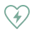 Heart with lightning bolt icon