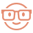 Face with glasses icon