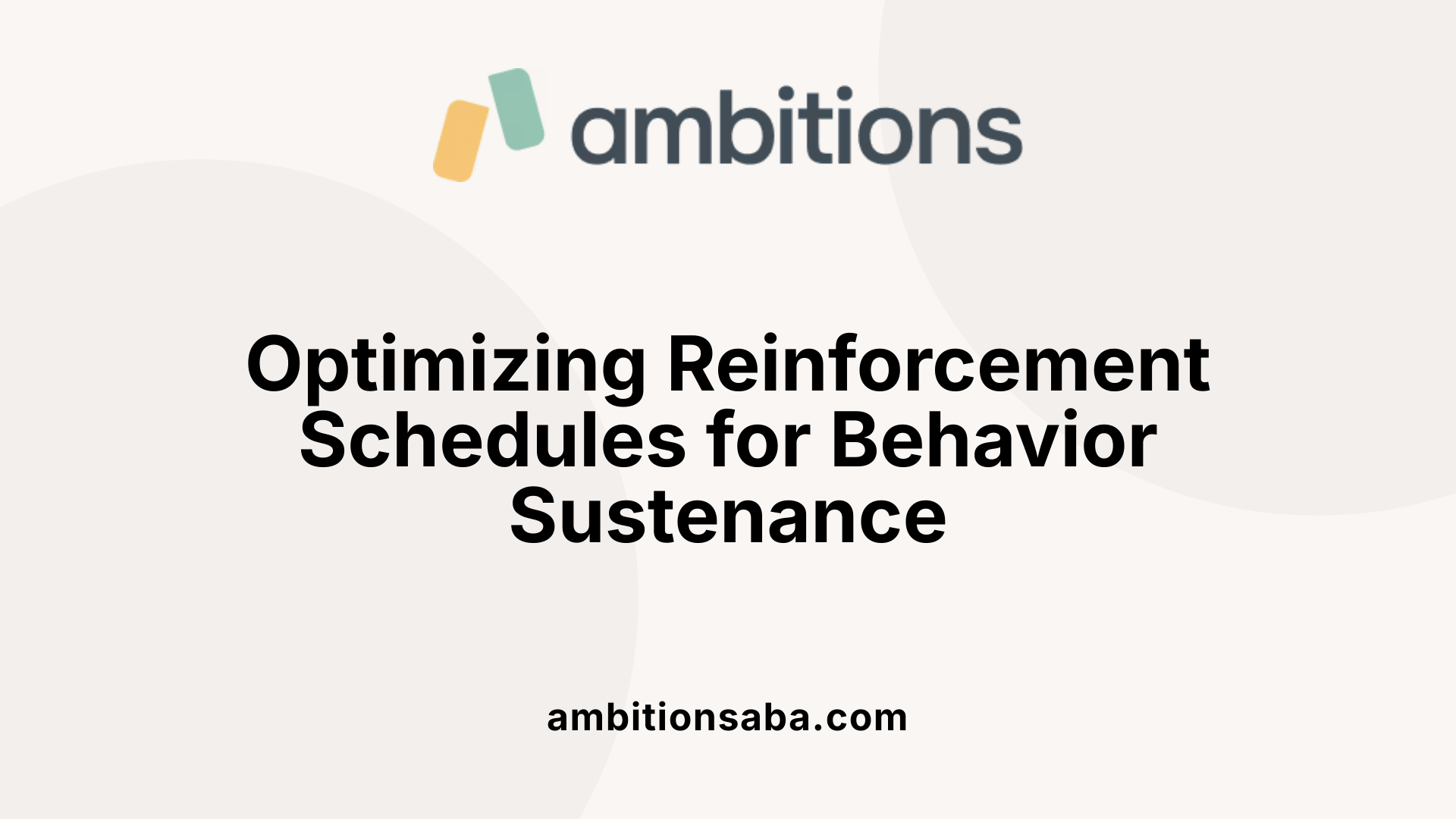 Optimizing Reinforcement Schedules for Behavior Sustenance