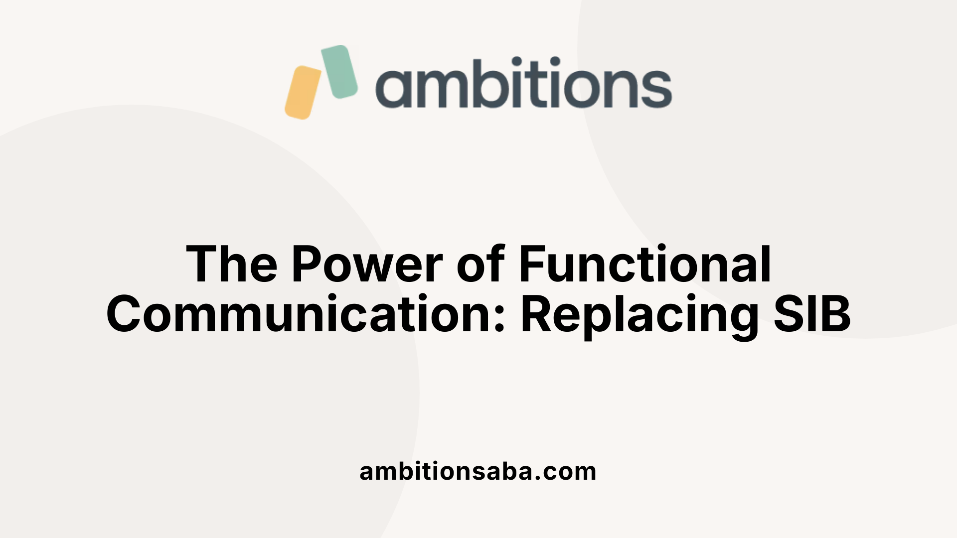 The Power of Functional Communication: Replacing SIB