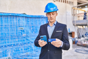 Financial controller setting spending limits for construction company