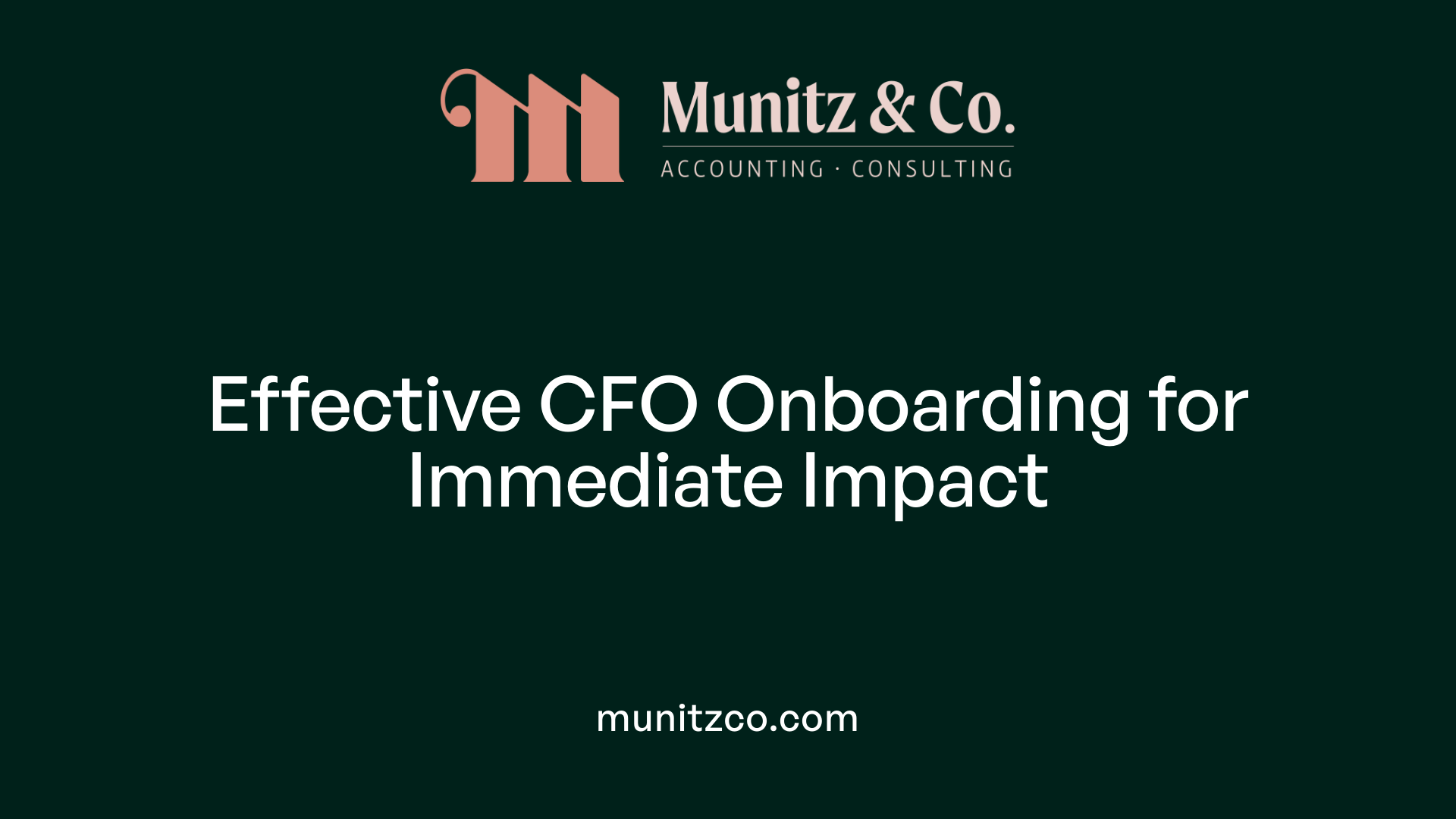Effective CFO Onboarding for Immediate Impact