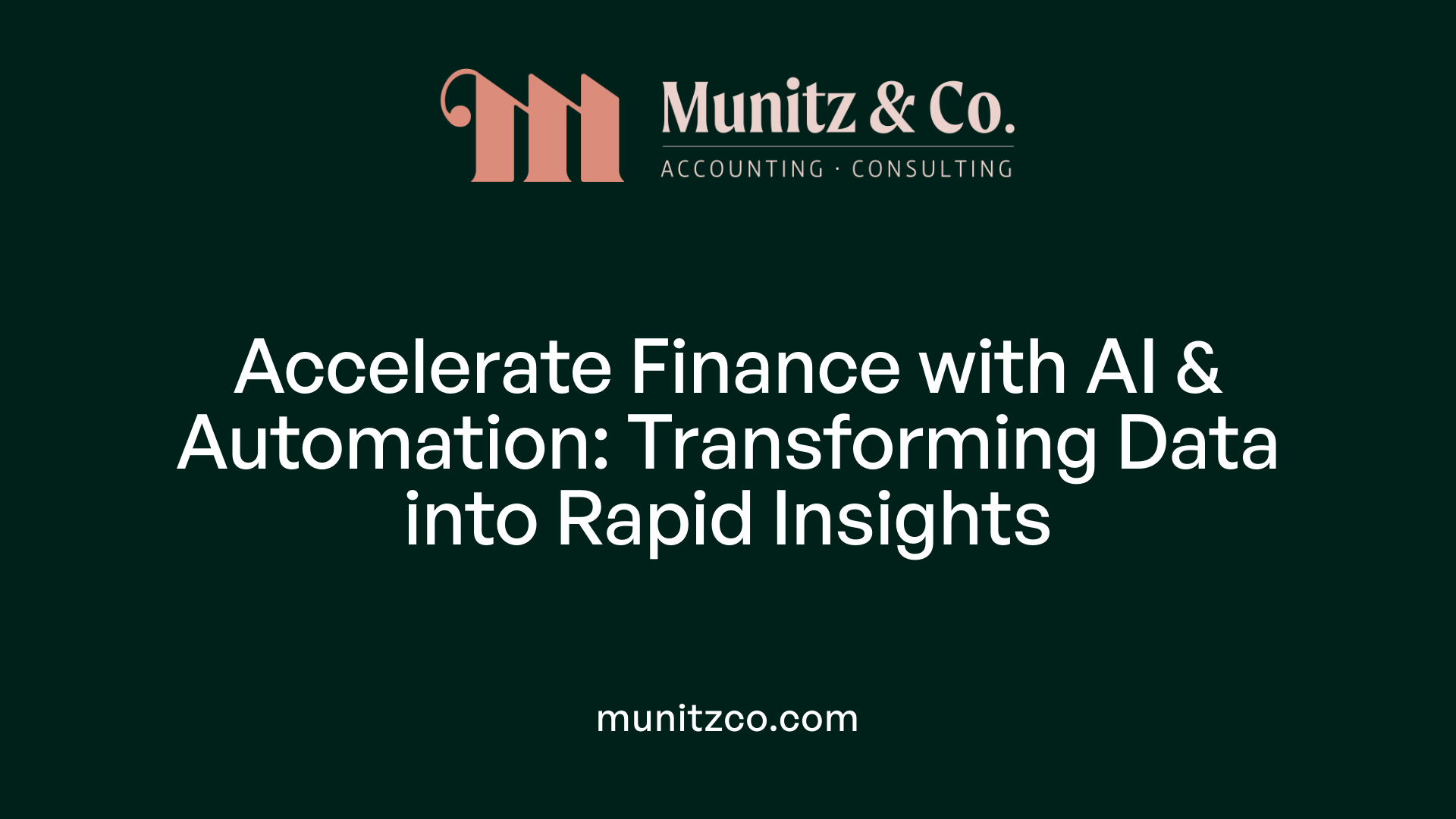Accelerate Finance with AI &amp; Automation: Transforming Data into Rapid Insights