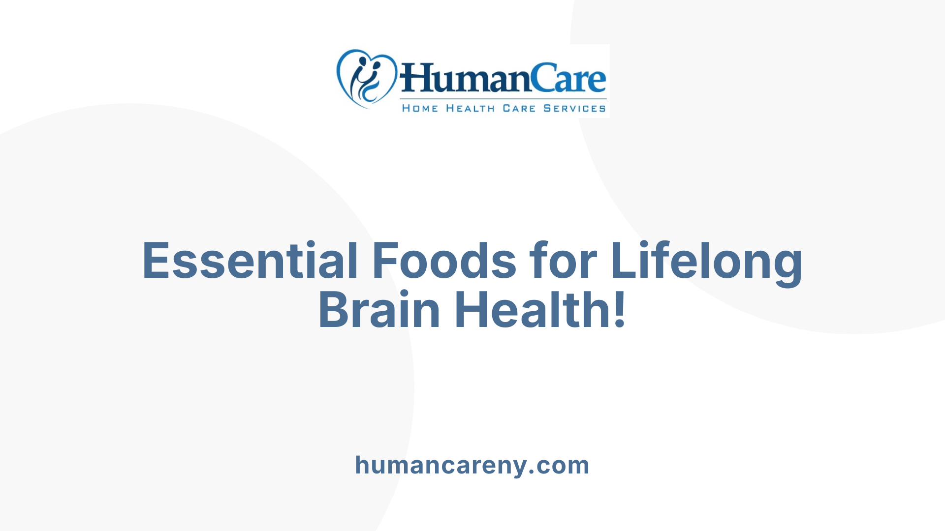 Essential Foods for Lifelong Brain Health!