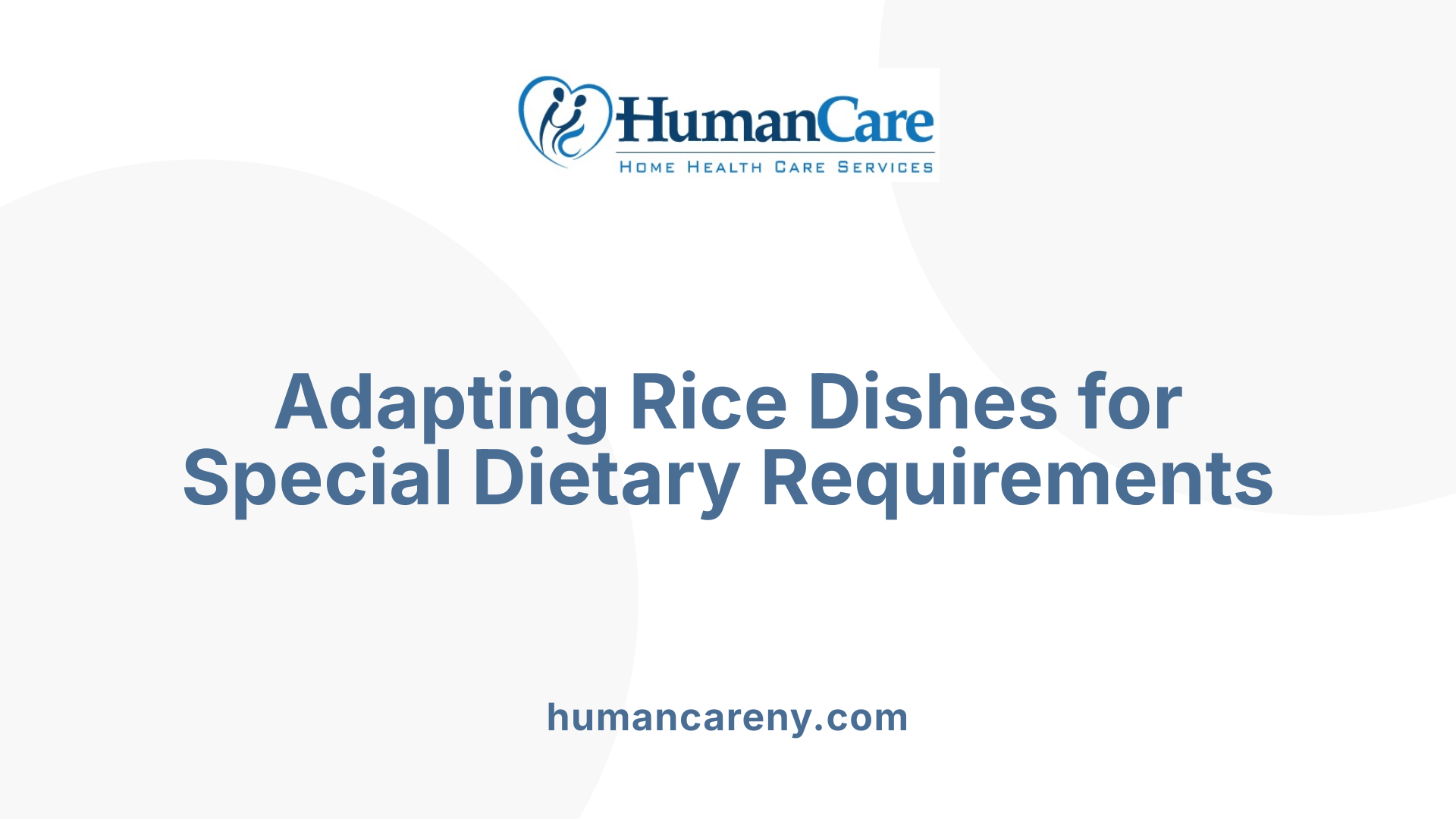 Adapting Rice Dishes for Special Dietary Requirements