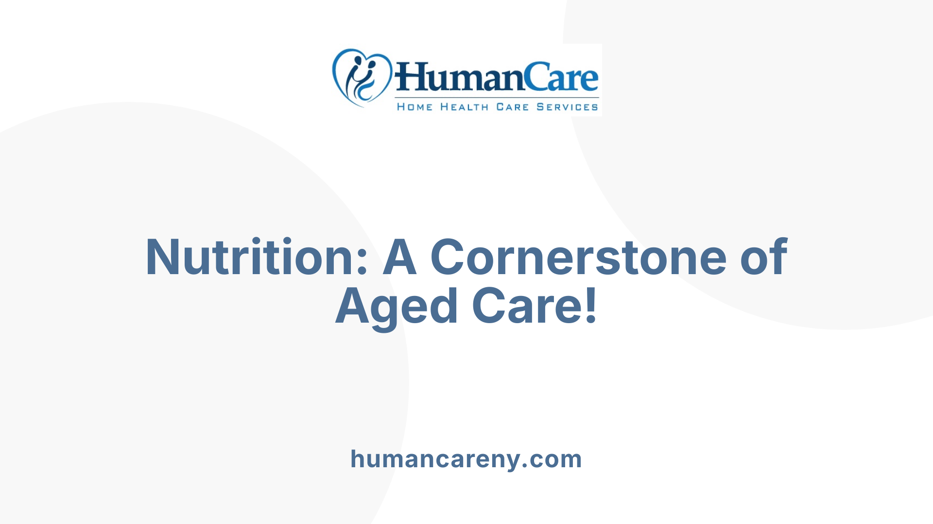 Nutrition: A Cornerstone of Aged Care!