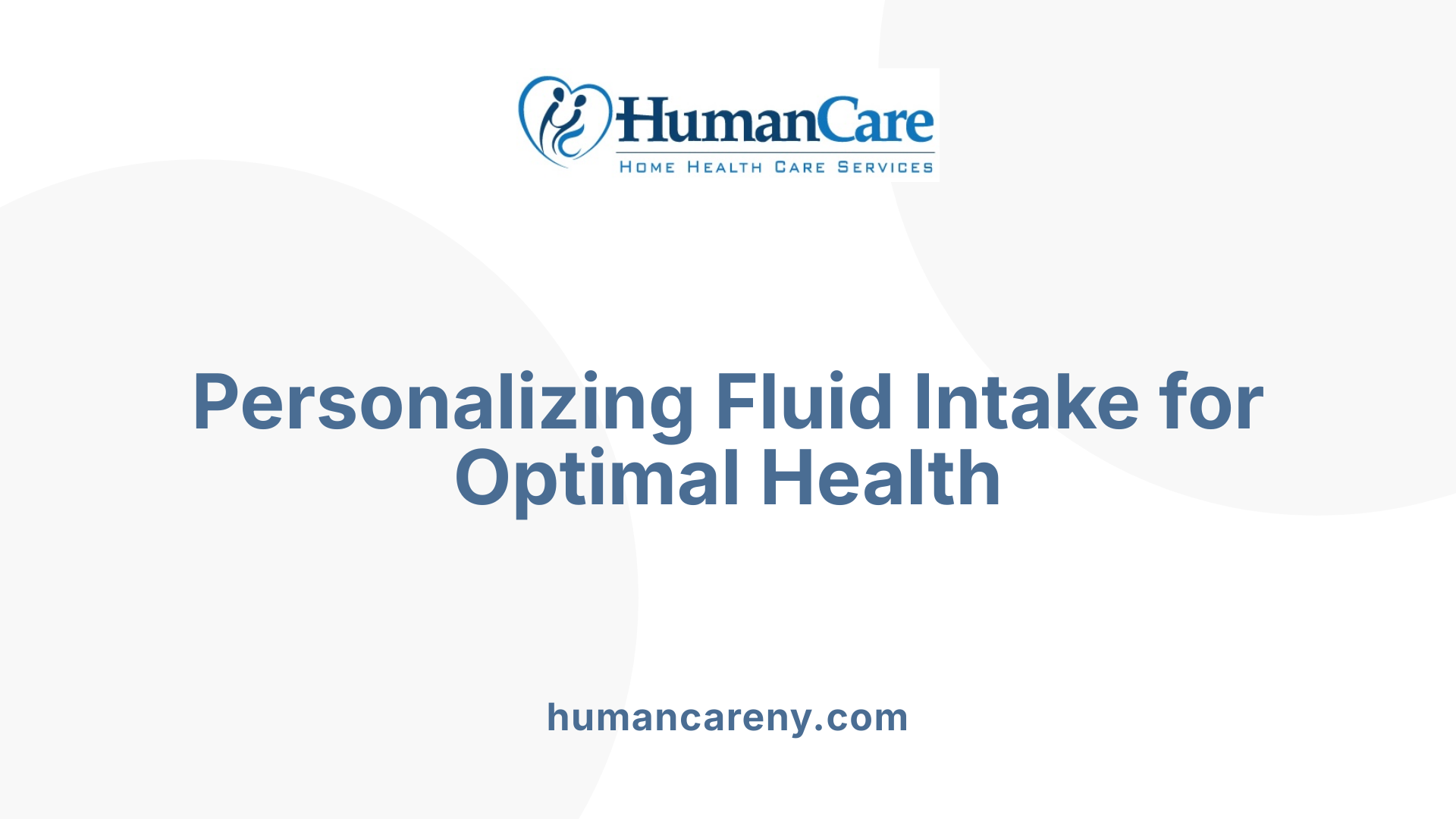 Personalizing Fluid Intake for Optimal Health