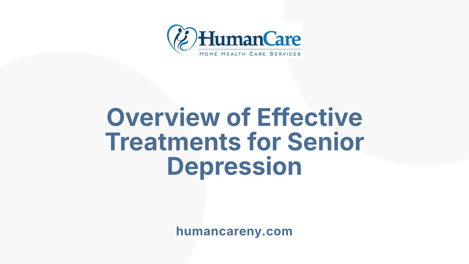 Overview of Effective Treatments for Senior Depression