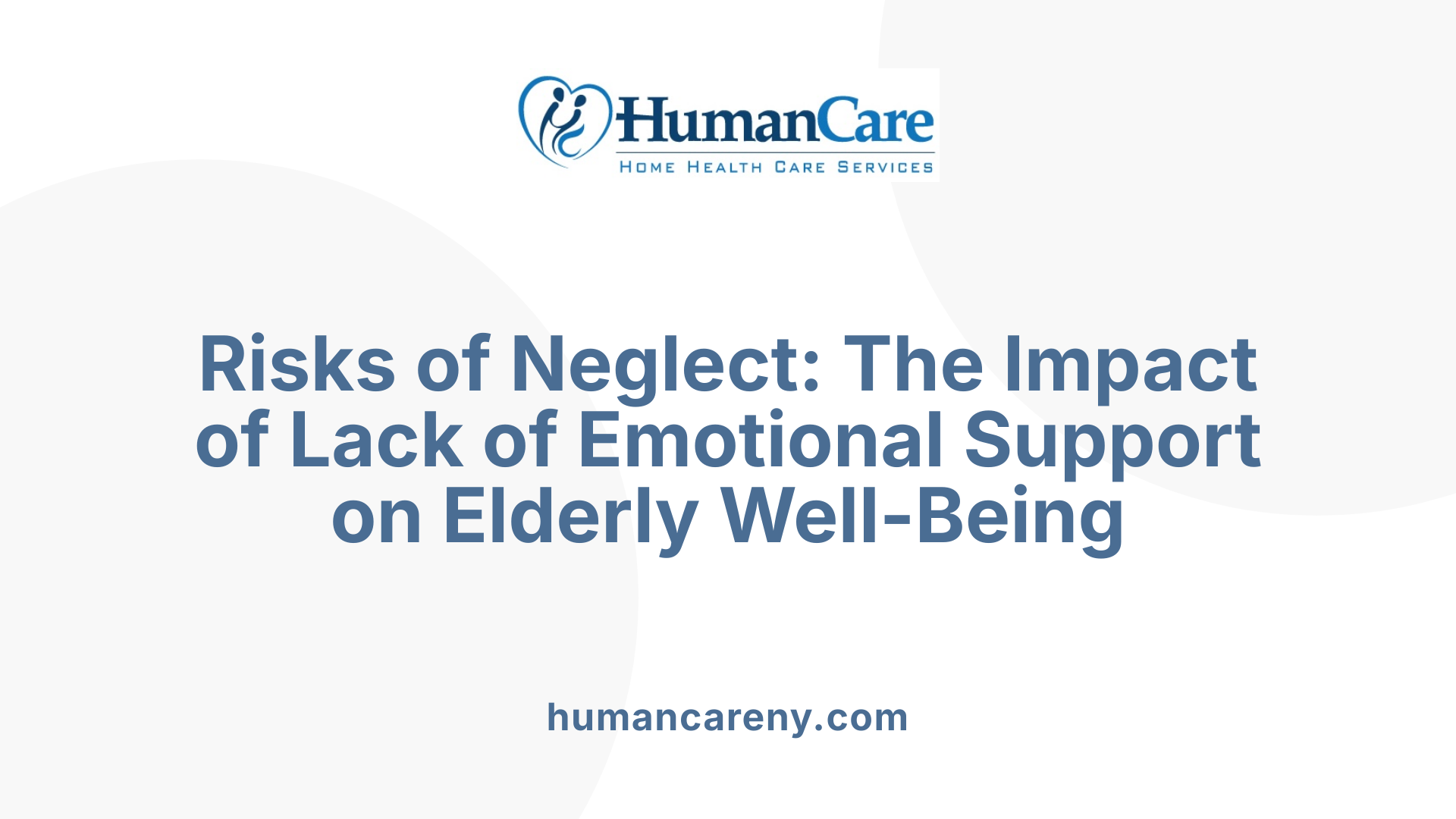 Risks of Neglect: The Impact of Lack of Emotional Support on Elderly Well-Being