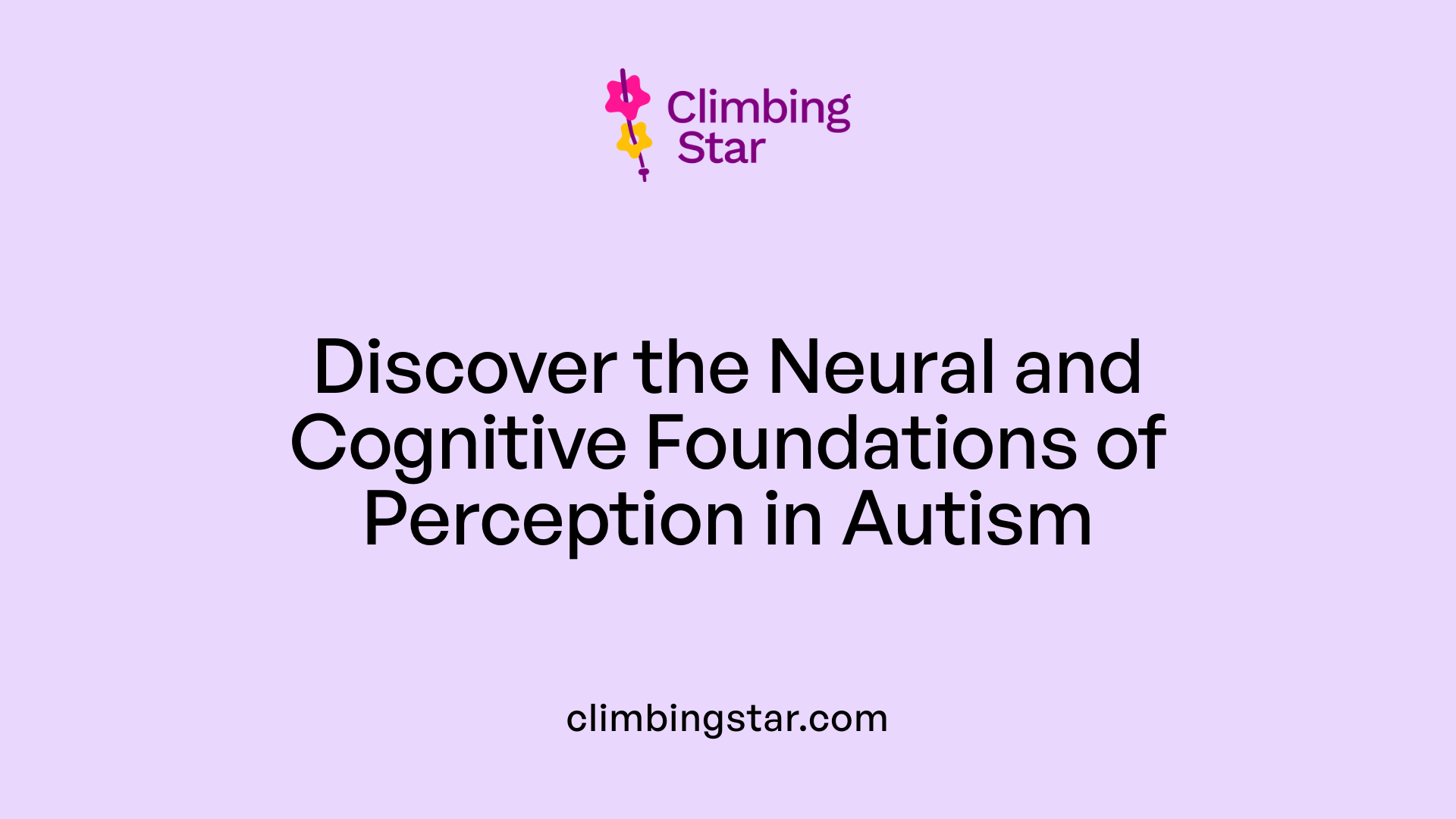 Discover the Neural and Cognitive Foundations of Perception in Autism