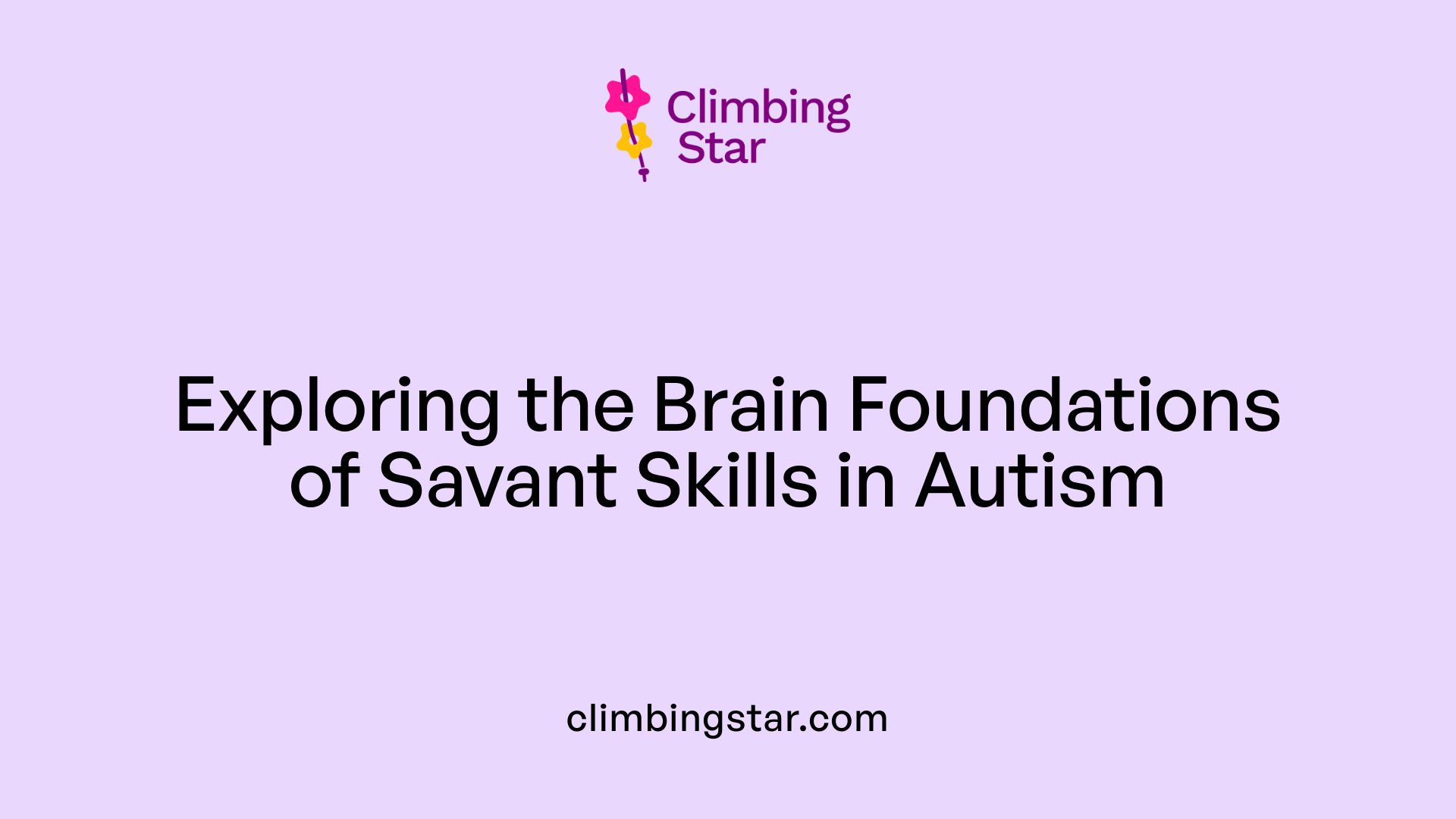 Exploring the Brain Foundations of Savant Skills in Autism