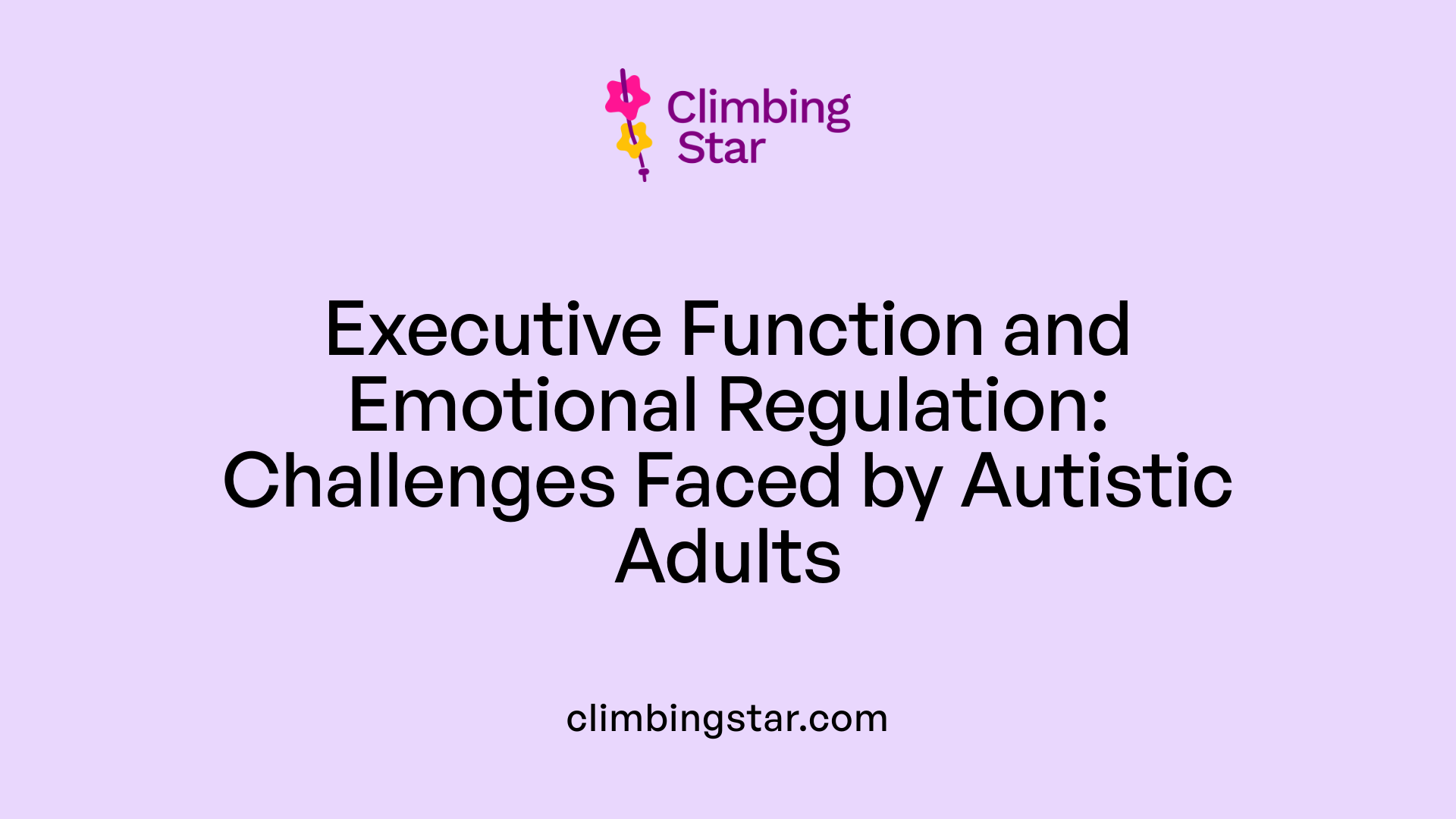 Executive Function and Emotional Regulation: Challenges Faced by Autistic Adults