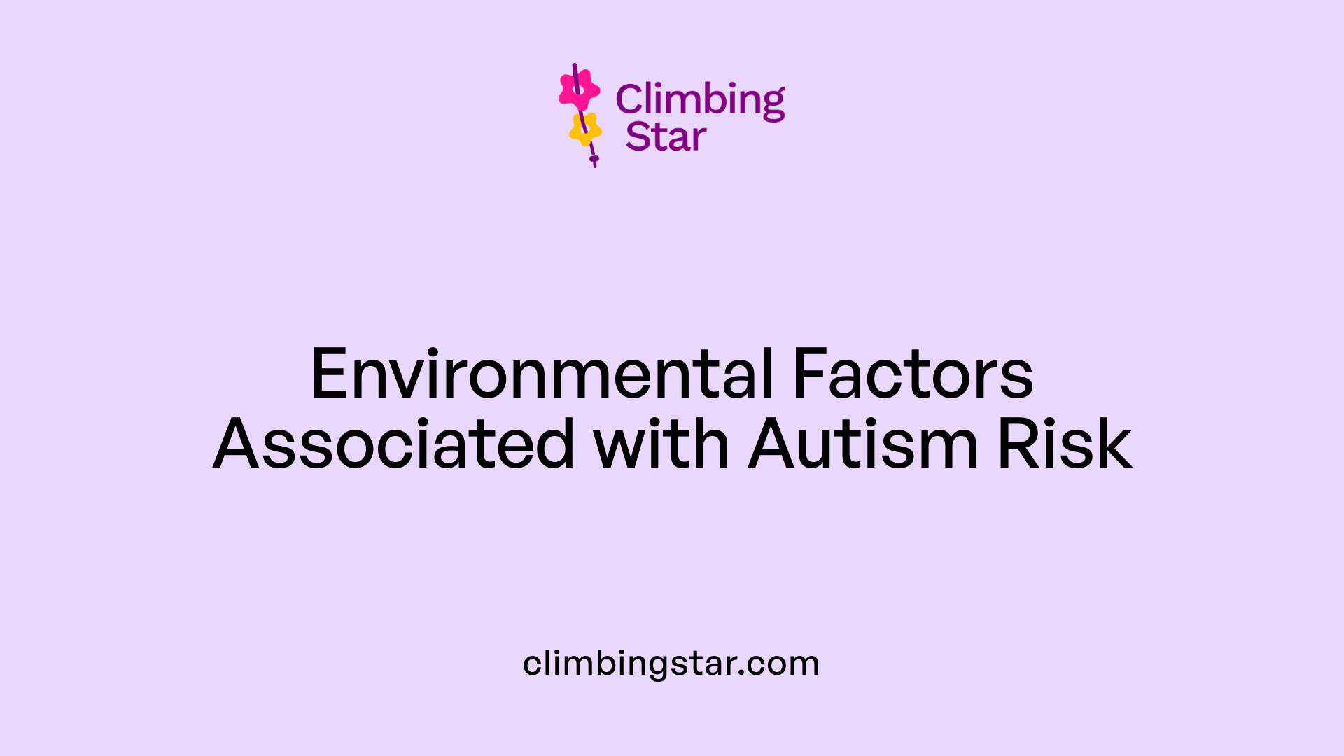 Environmental Factors Associated with Autism Risk
