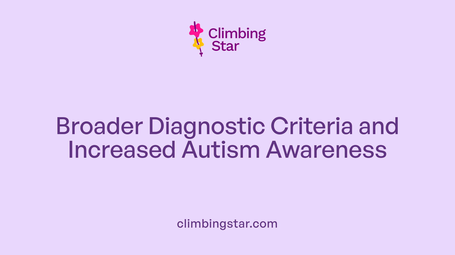 Broader Diagnostic Criteria and Increased Autism Awareness