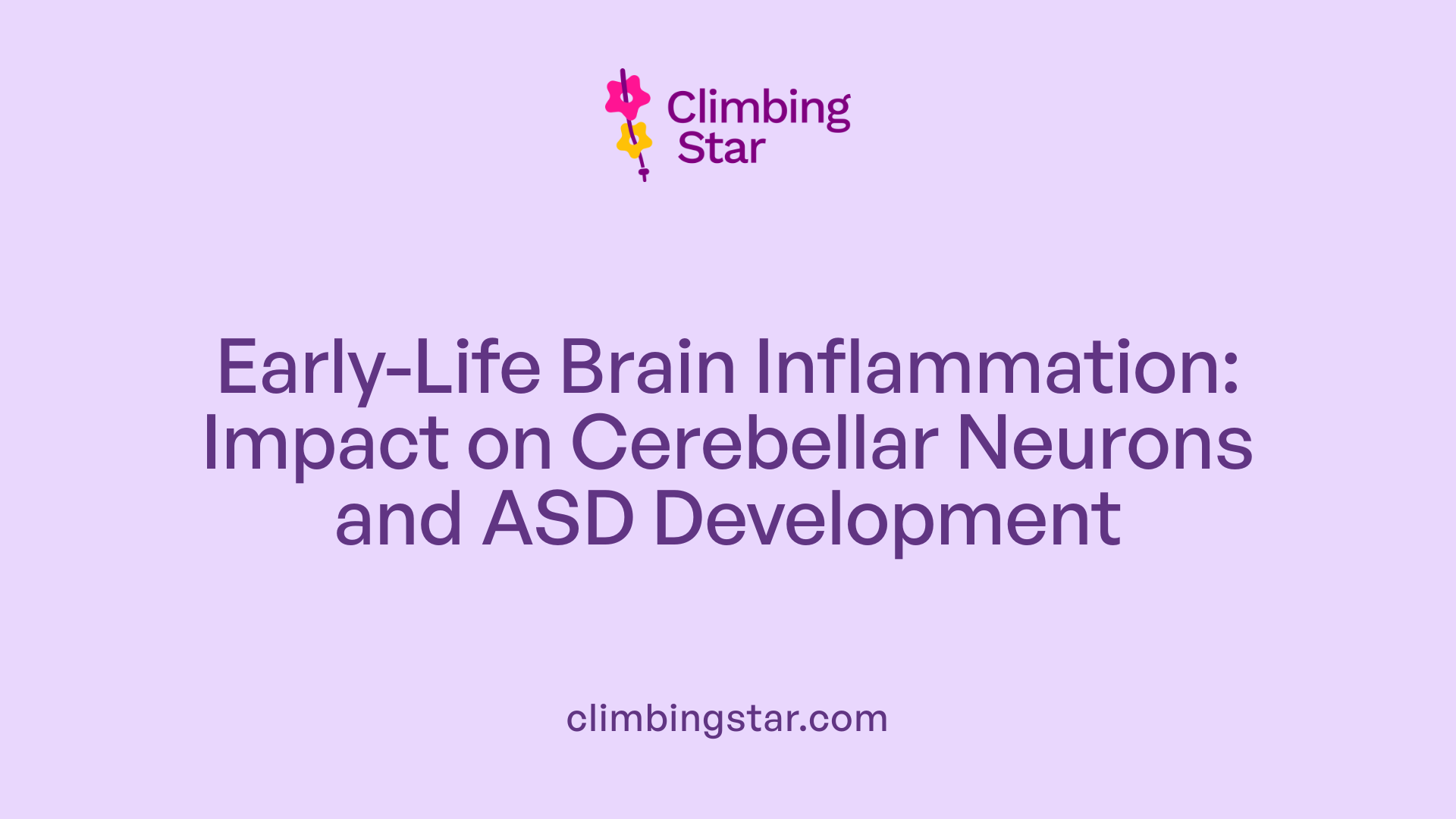 Early-Life Brain Inflammation: Impact on Cerebellar Neurons and ASD Development
