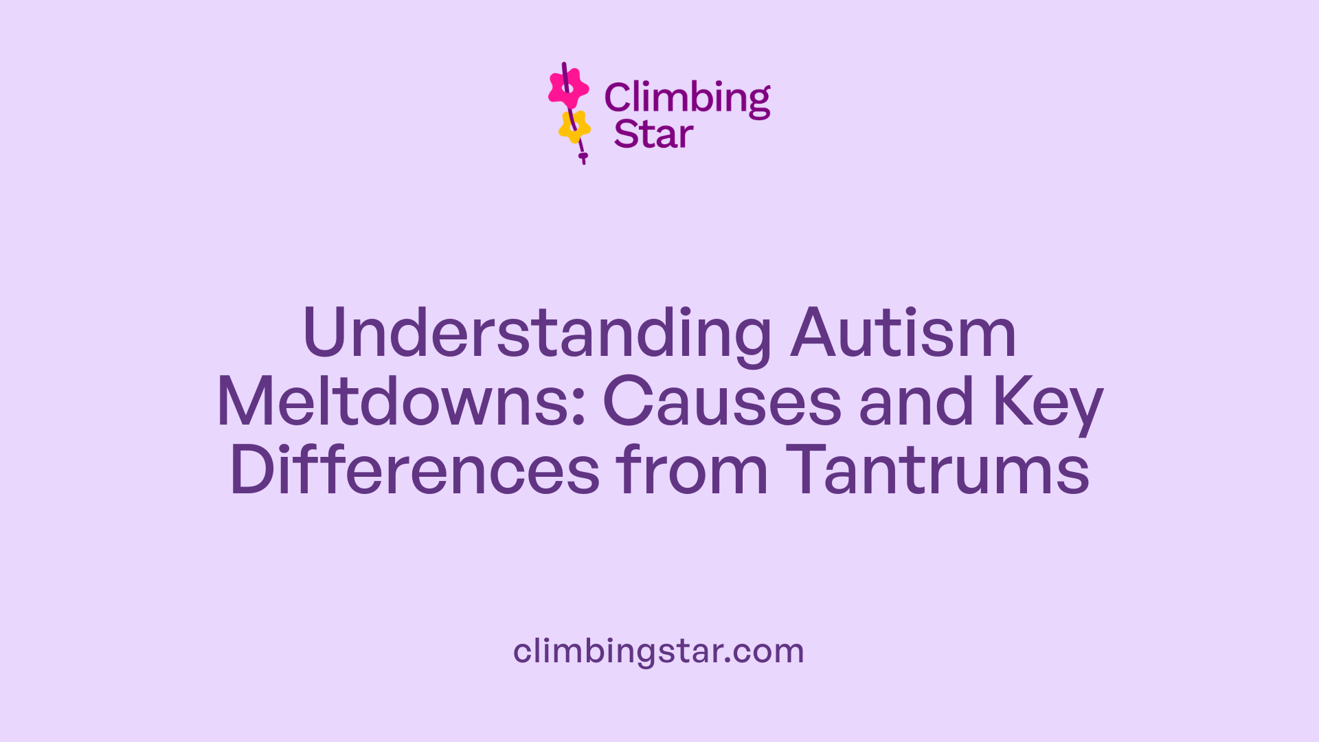 Understanding Autism Meltdowns: Causes and Key Differences from Tantrums