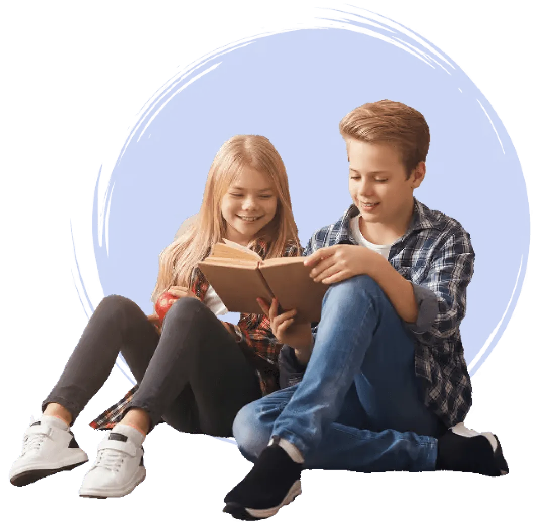 kids reading together