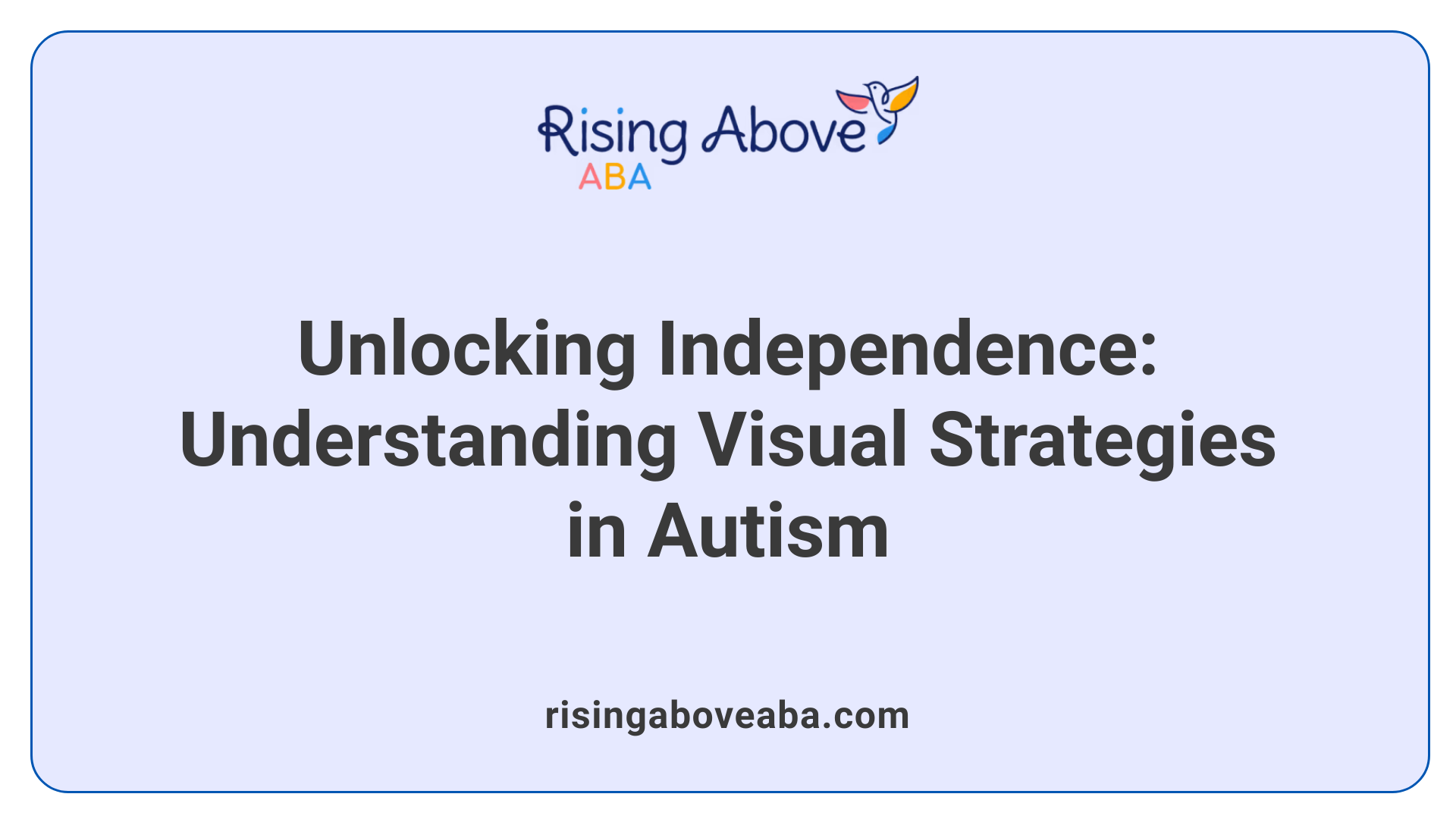 Unlocking Independence: Understanding Visual Strategies in Autism