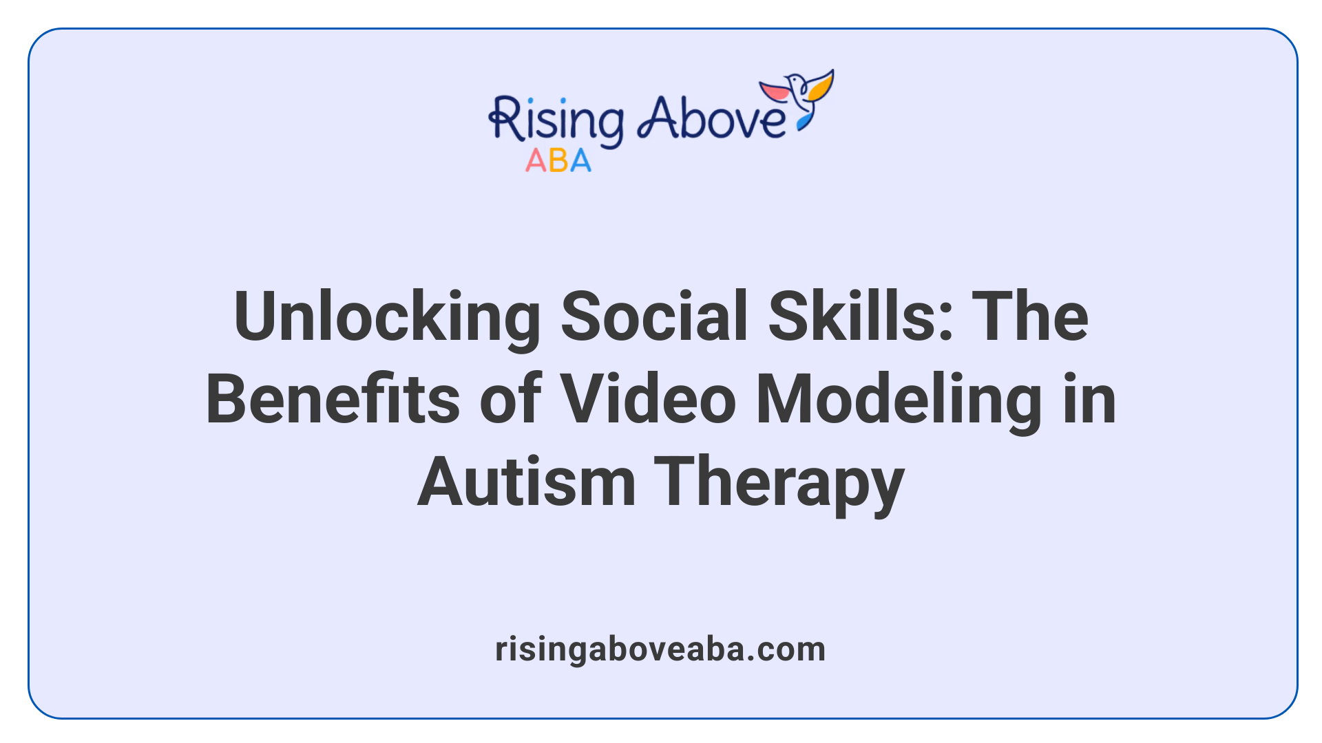 Unlocking Social Skills: The Benefits of Video Modeling in Autism Therapy