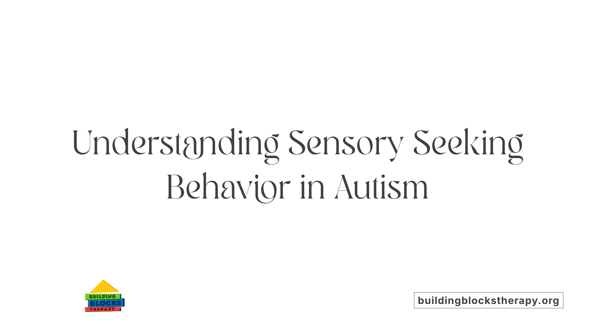 Understanding Sensory Seeking Behavior in Autism