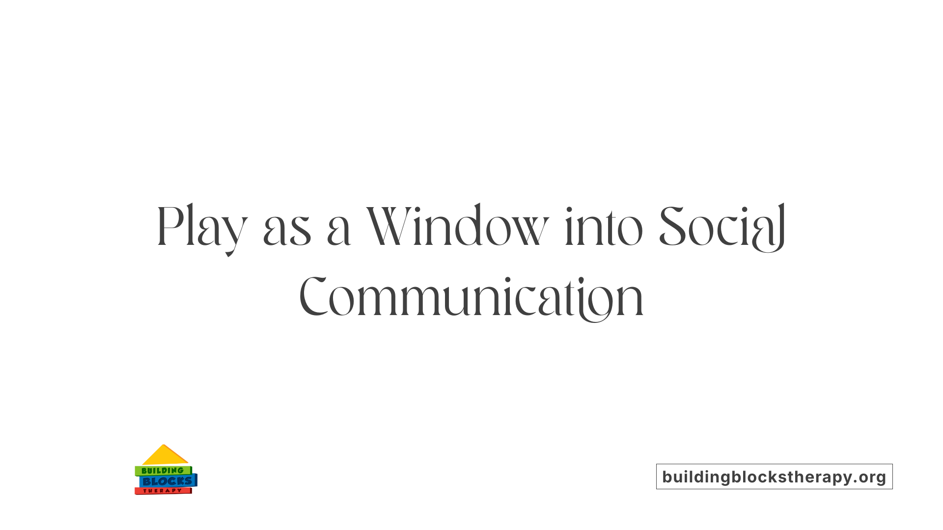 Play as a Window into Social Communication