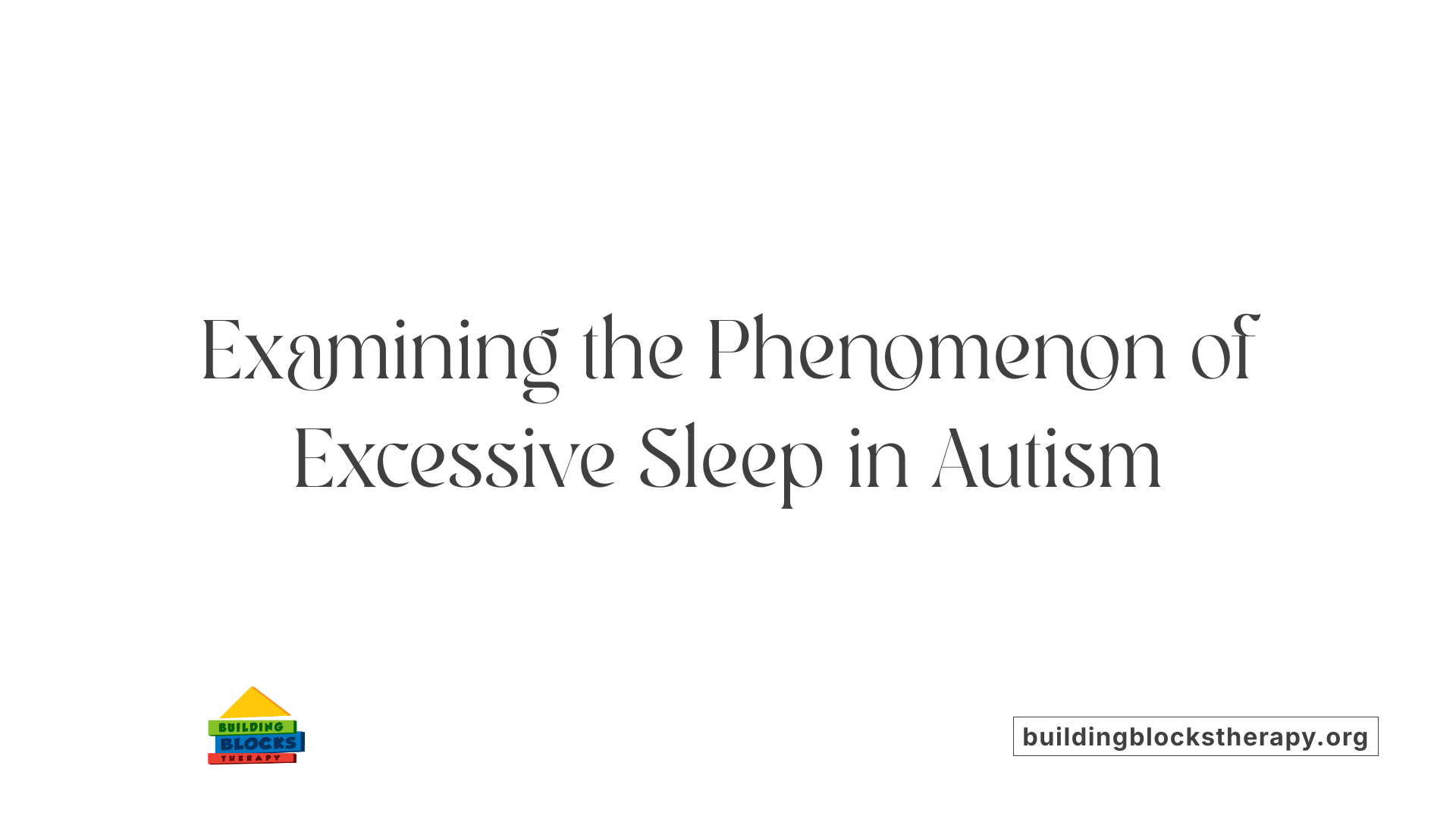 Examining the Phenomenon of Excessive Sleep in Autism