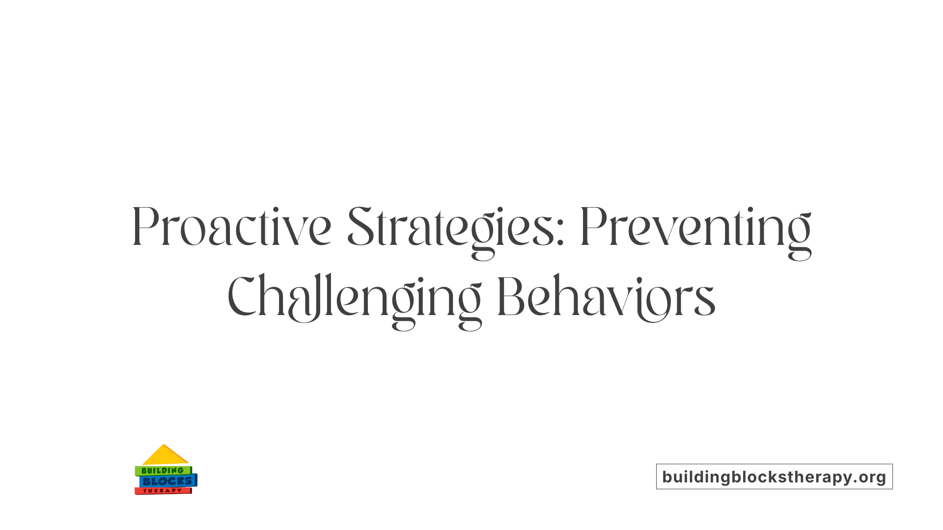 Proactive Strategies: Preventing Challenging Behaviors