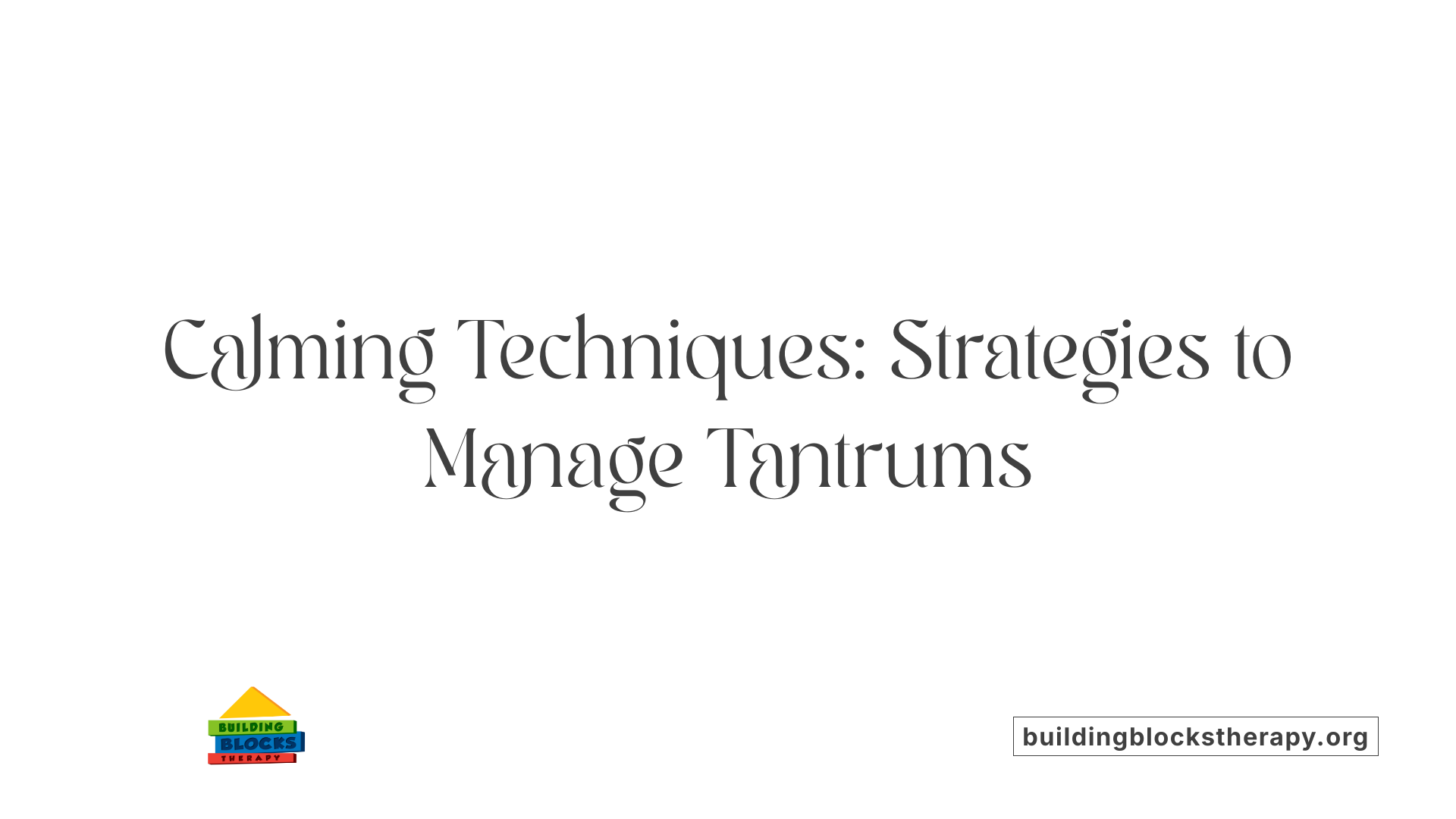 Calming Techniques: Strategies to Manage Tantrums