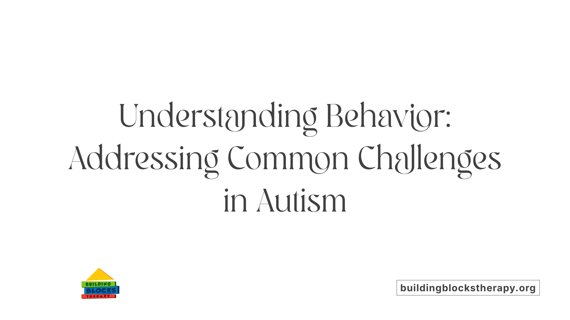 Understanding Behavior: Addressing Common Challenges in Autism