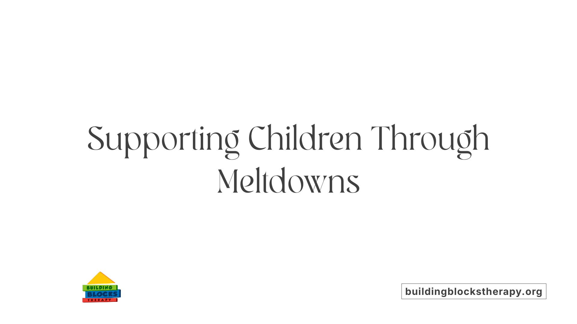 Supporting Children Through Meltdowns