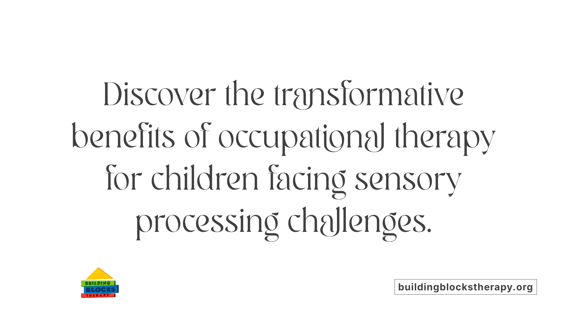 Discover the transformative benefits of occupational therapy for children facing sensory processing challenges.
