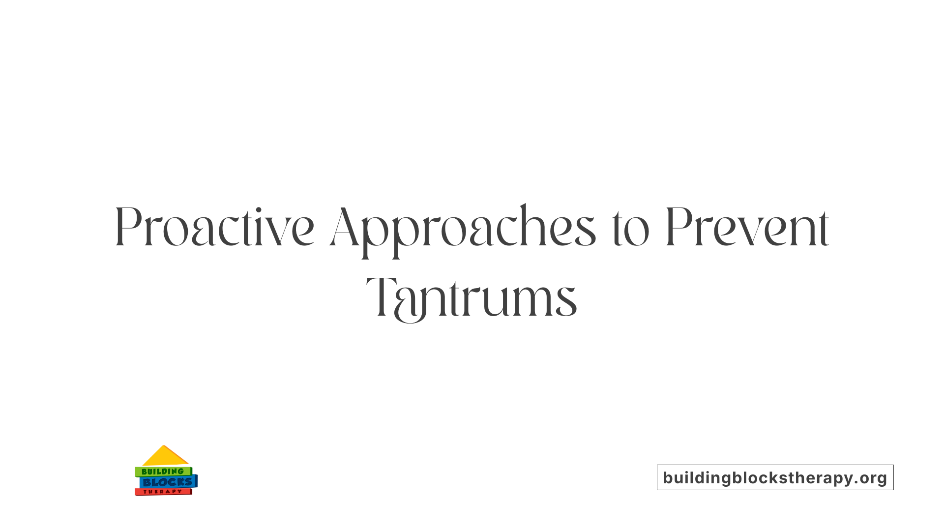 Proactive Approaches to Prevent Tantrums