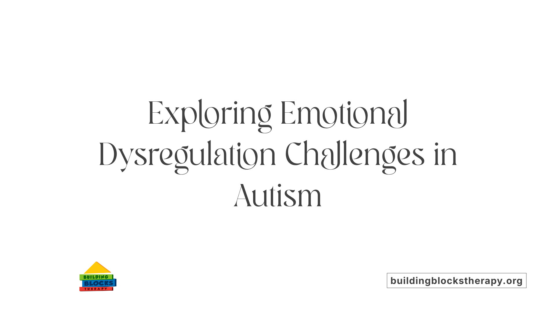 Exploring Emotional Dysregulation Challenges in Autism