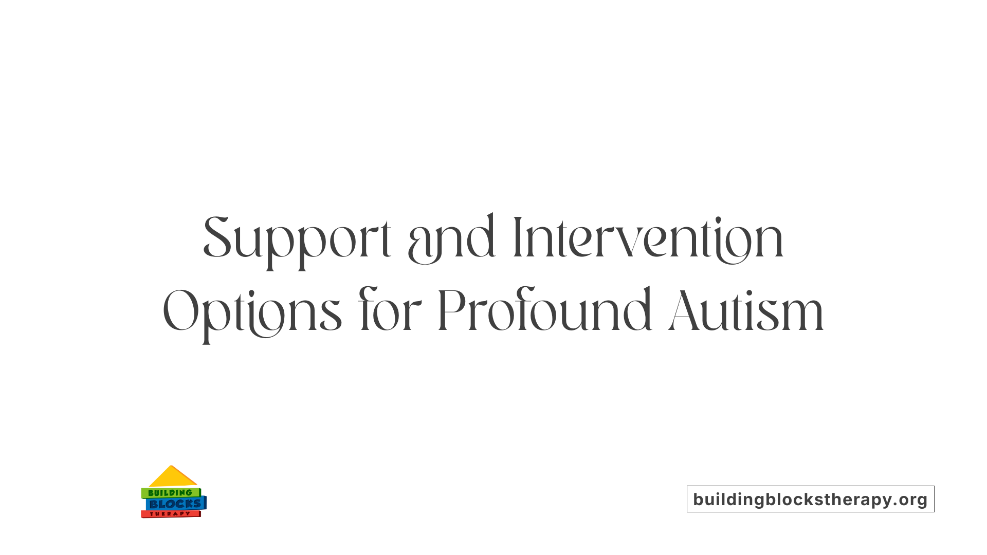 Support and Intervention Options for Profound Autism