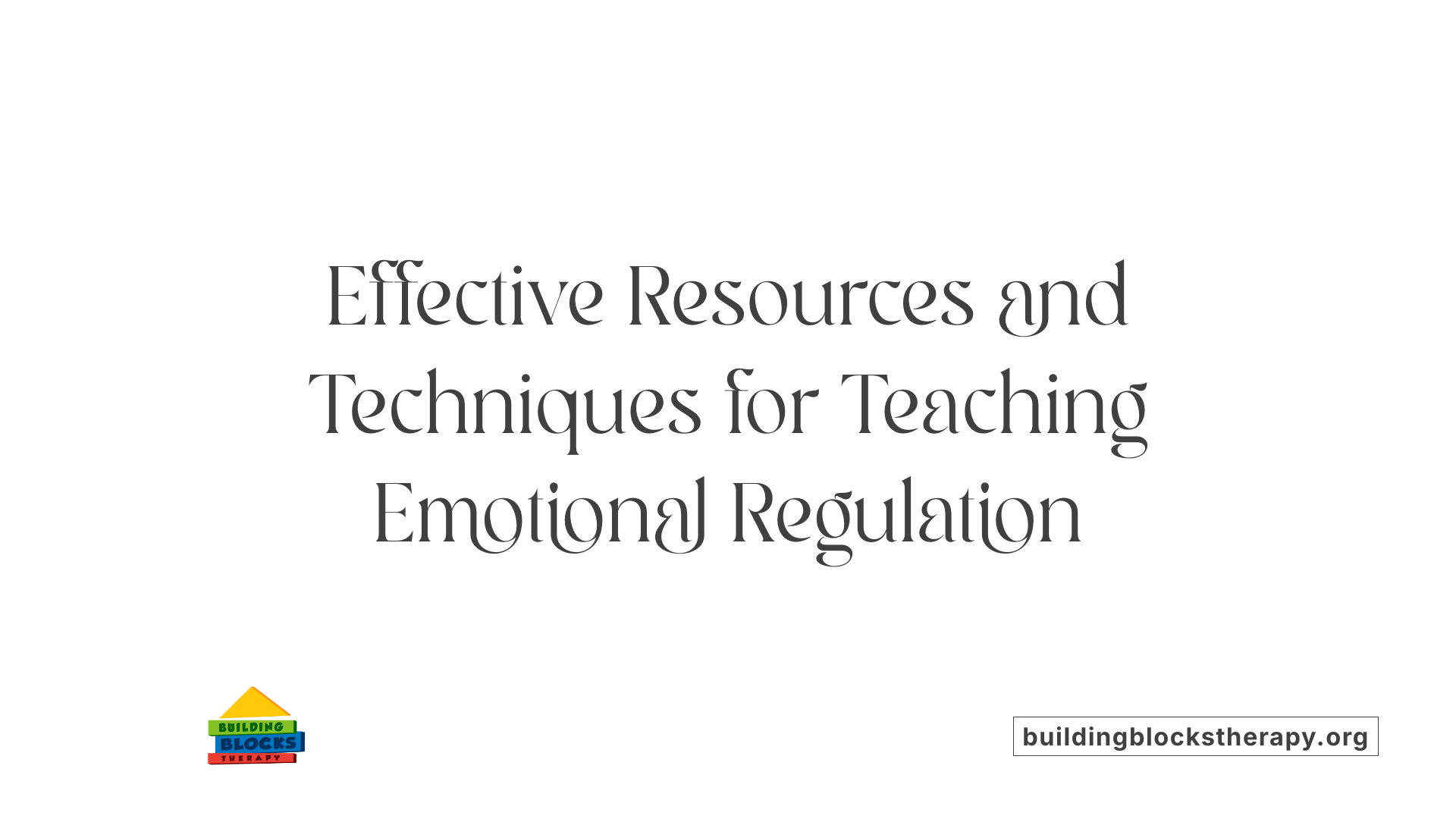 Effective Resources and Techniques for Teaching Emotional Regulation