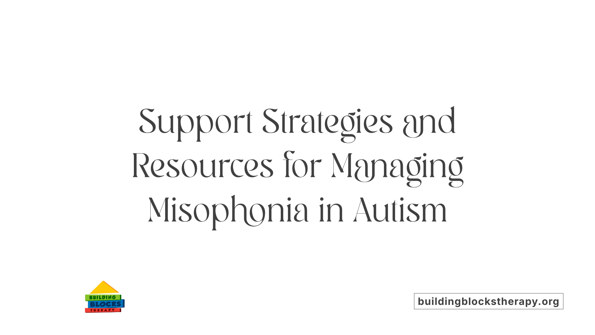 Support Strategies and Resources for Managing Misophonia in Autism