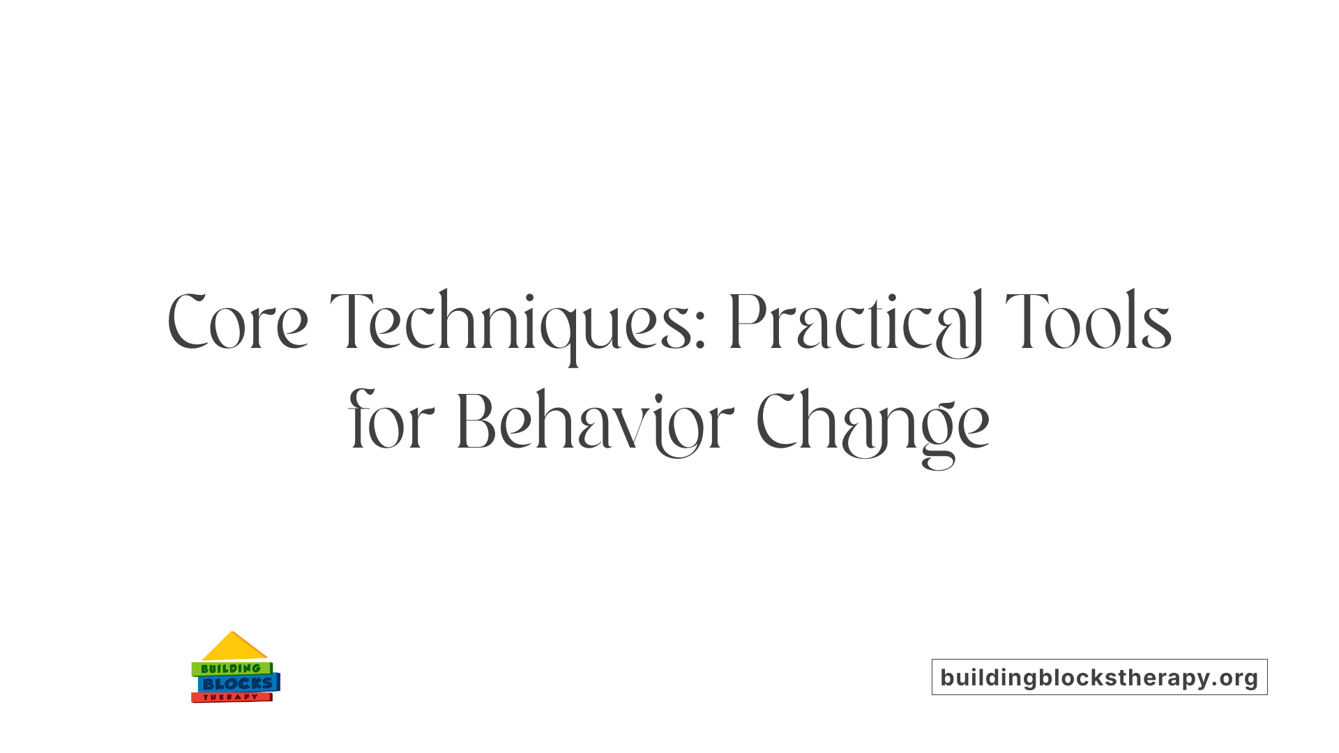 Core Techniques: Practical Tools for Behavior Change