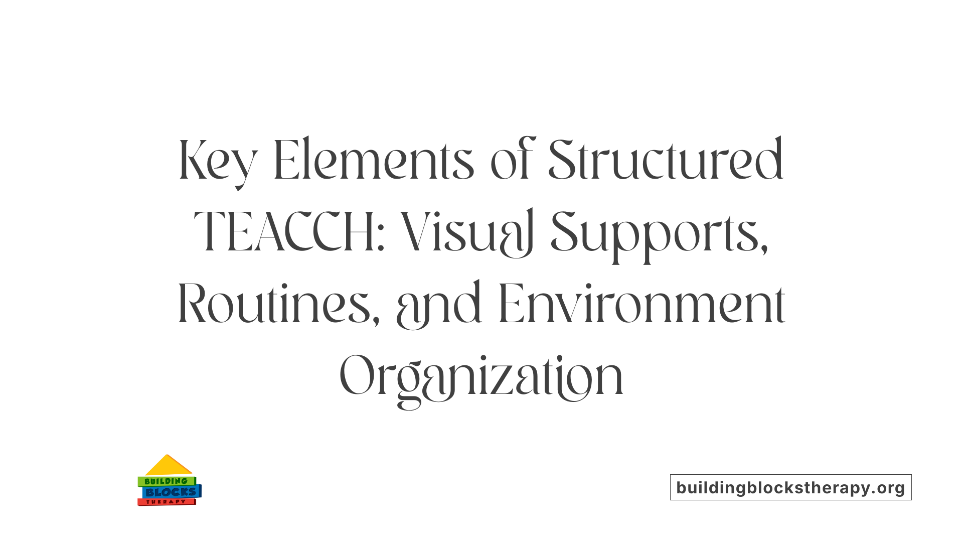 Key Elements of Structured TEACCH: Visual Supports, Routines, and Environment Organization