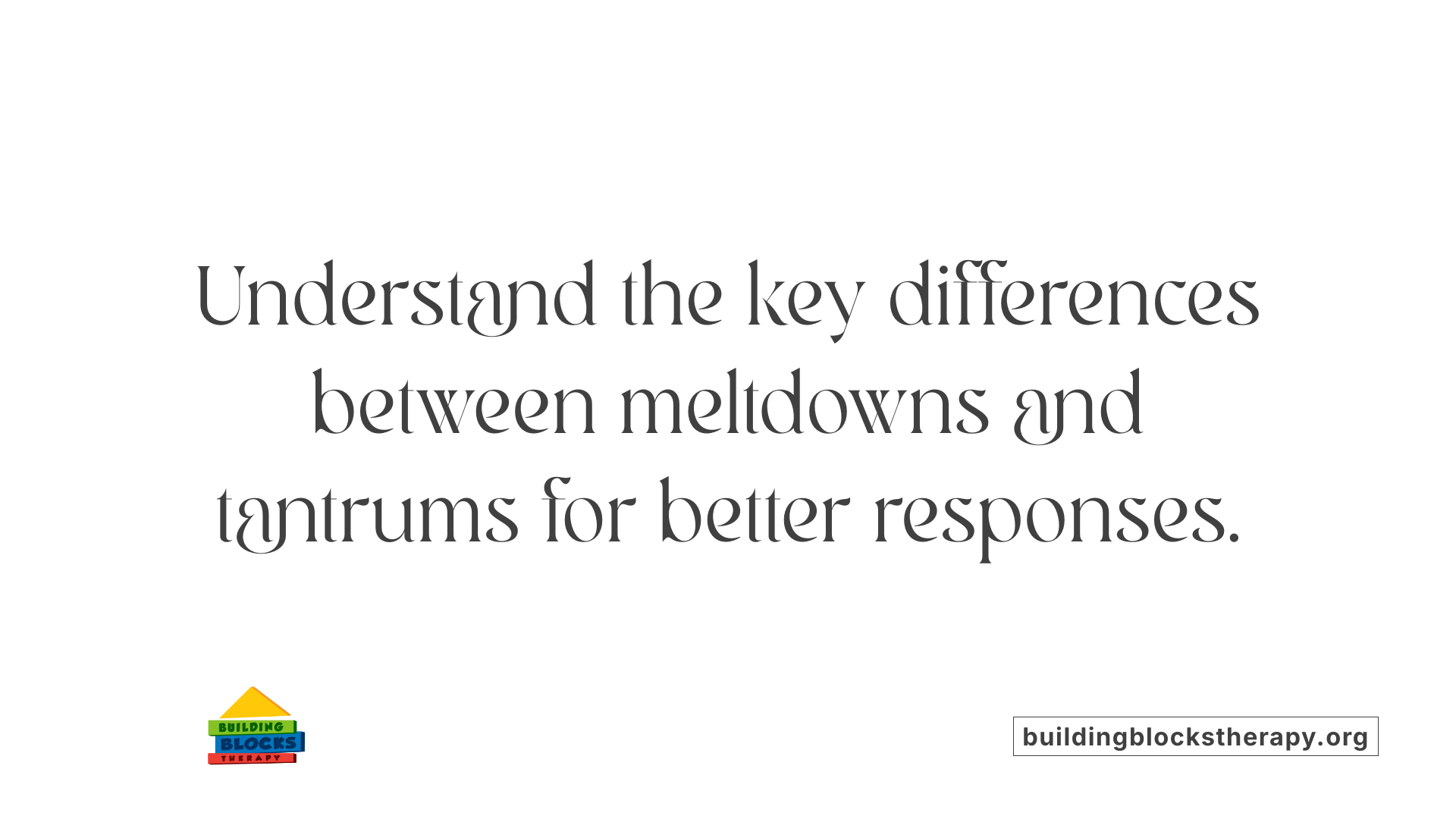 Understand the key differences between meltdowns and tantrums for better responses.