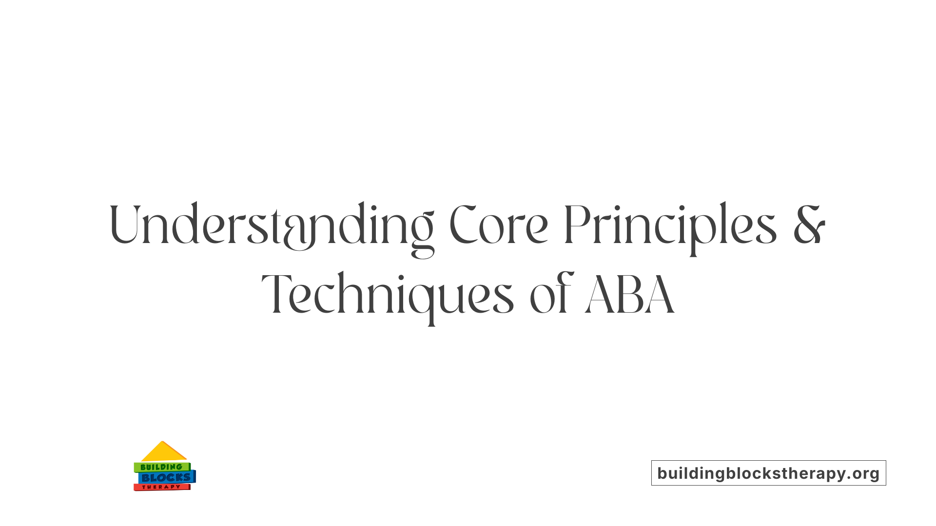 Understanding Core Principles &amp; Techniques of ABA