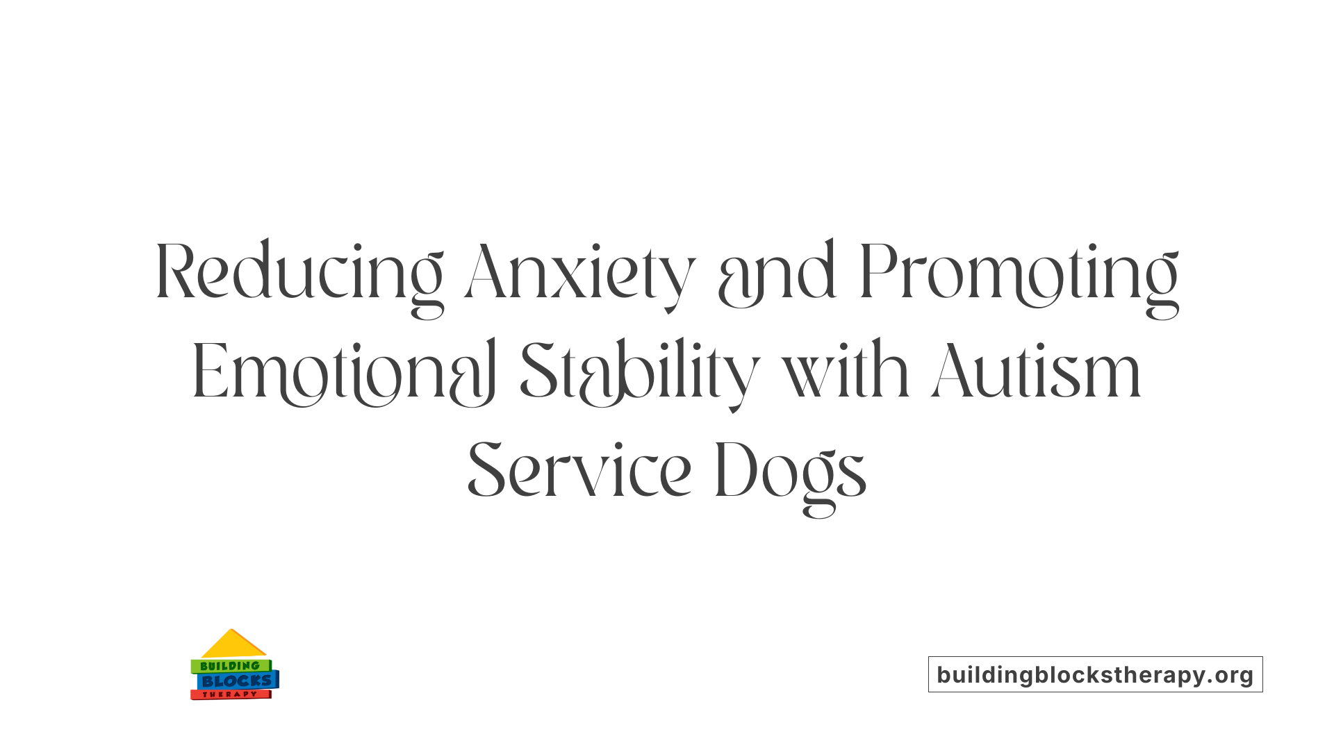 Reducing Anxiety and Promoting Emotional Stability with Autism Service Dogs